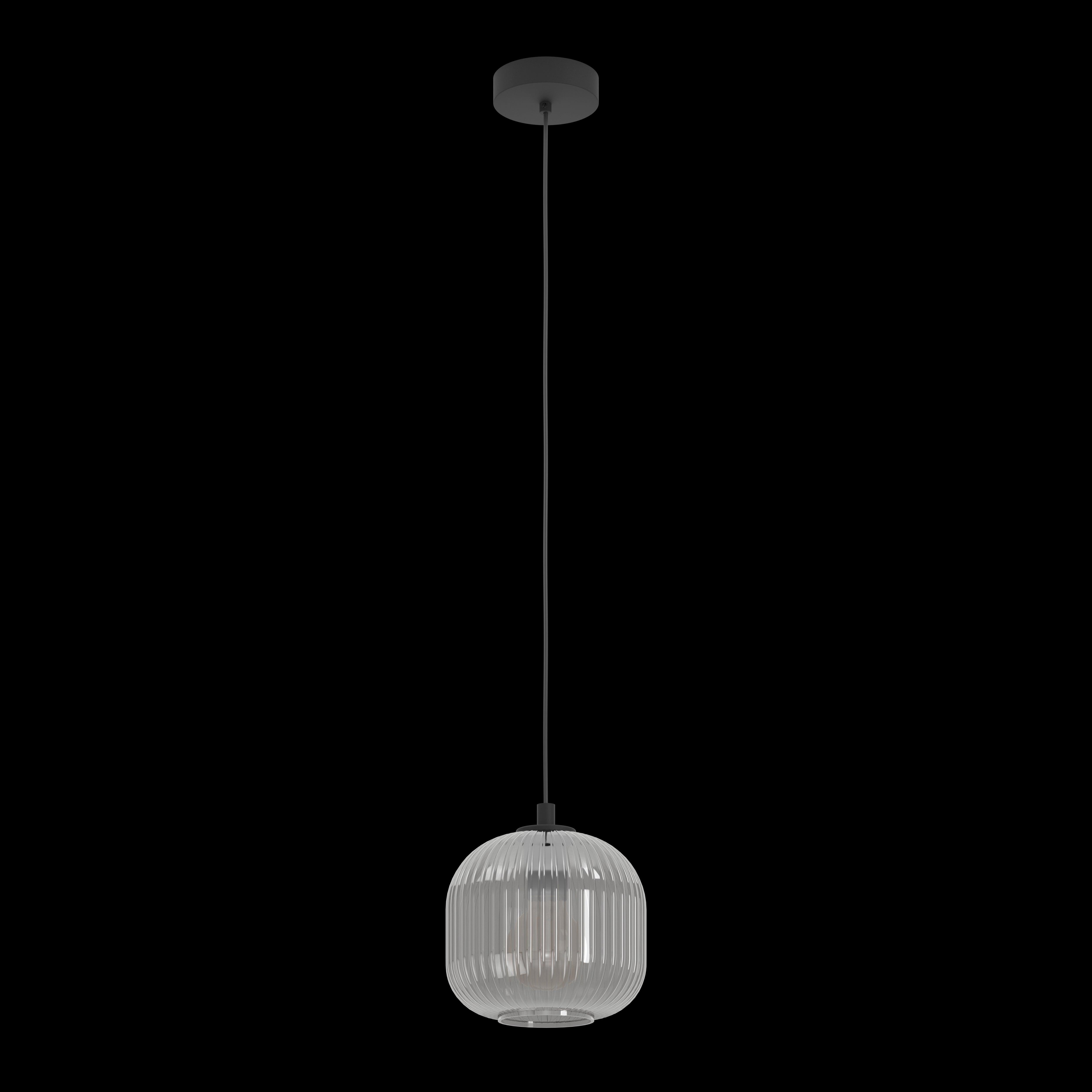 eglo mantunalle 1 clear ribbed glass shade ceiling pendant kitchen lighting