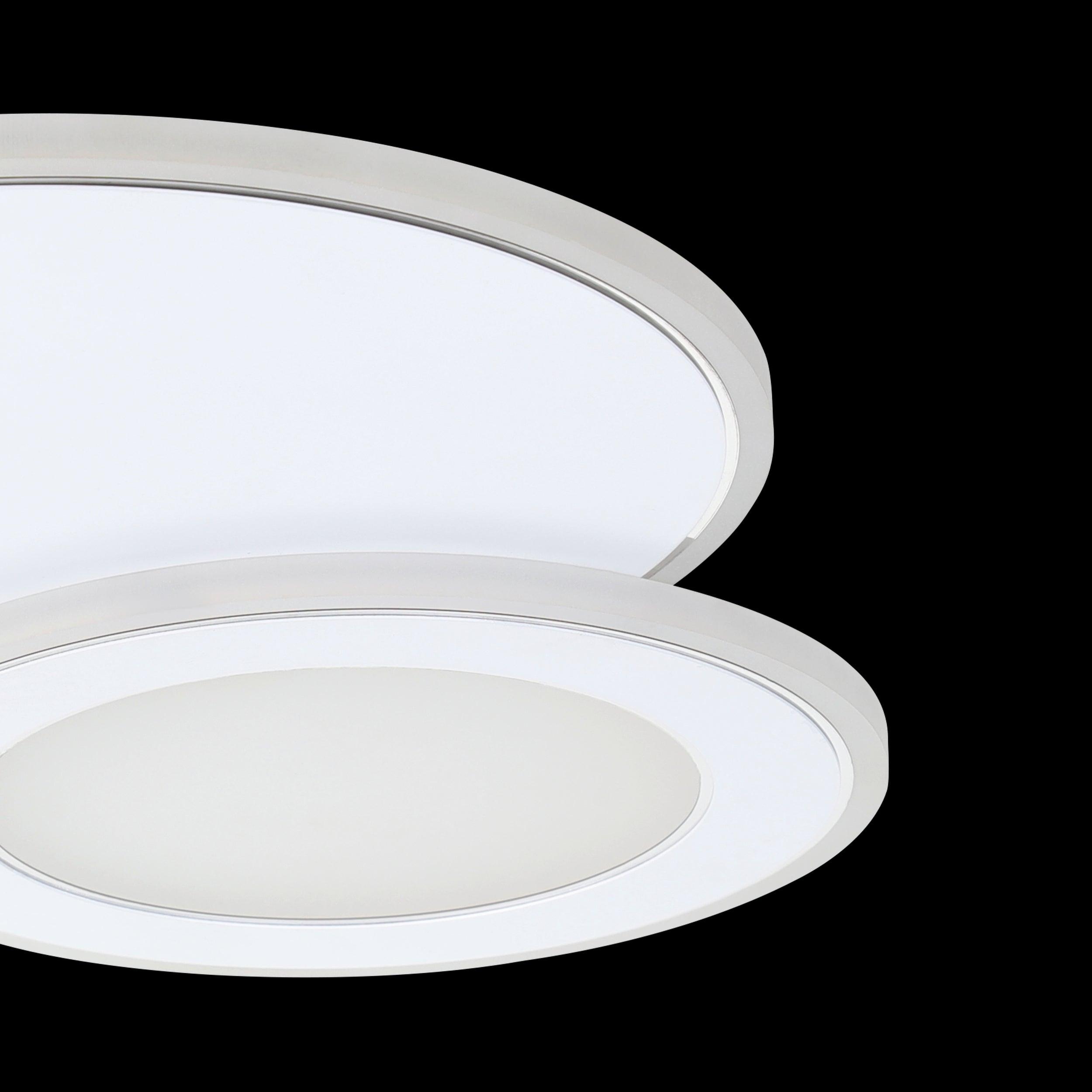 eglo mentalurgia chrome 3 circle design led flush living room close up