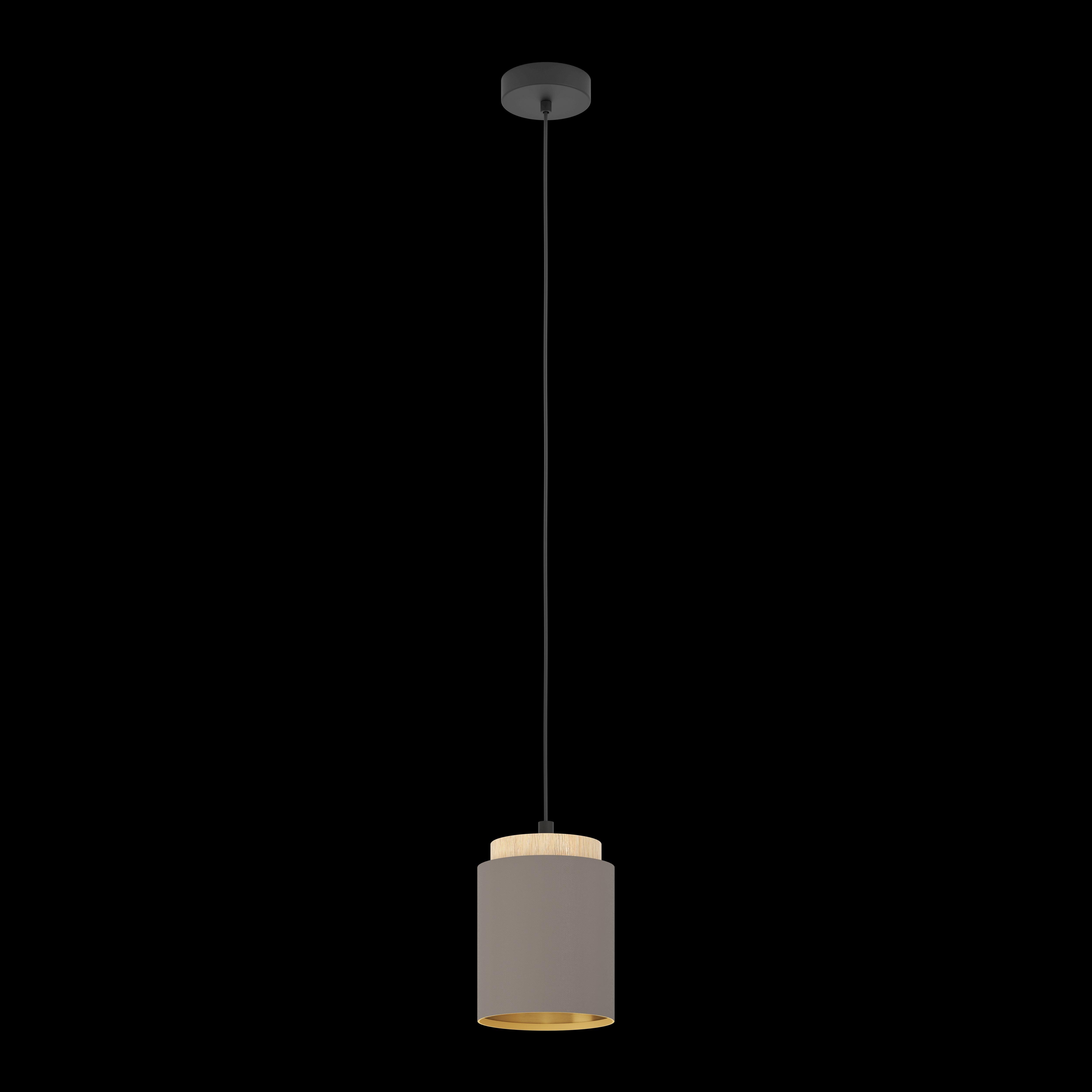 eglo albariza brown gold fabric ceiling pendant Kitchen Lighting Close Up