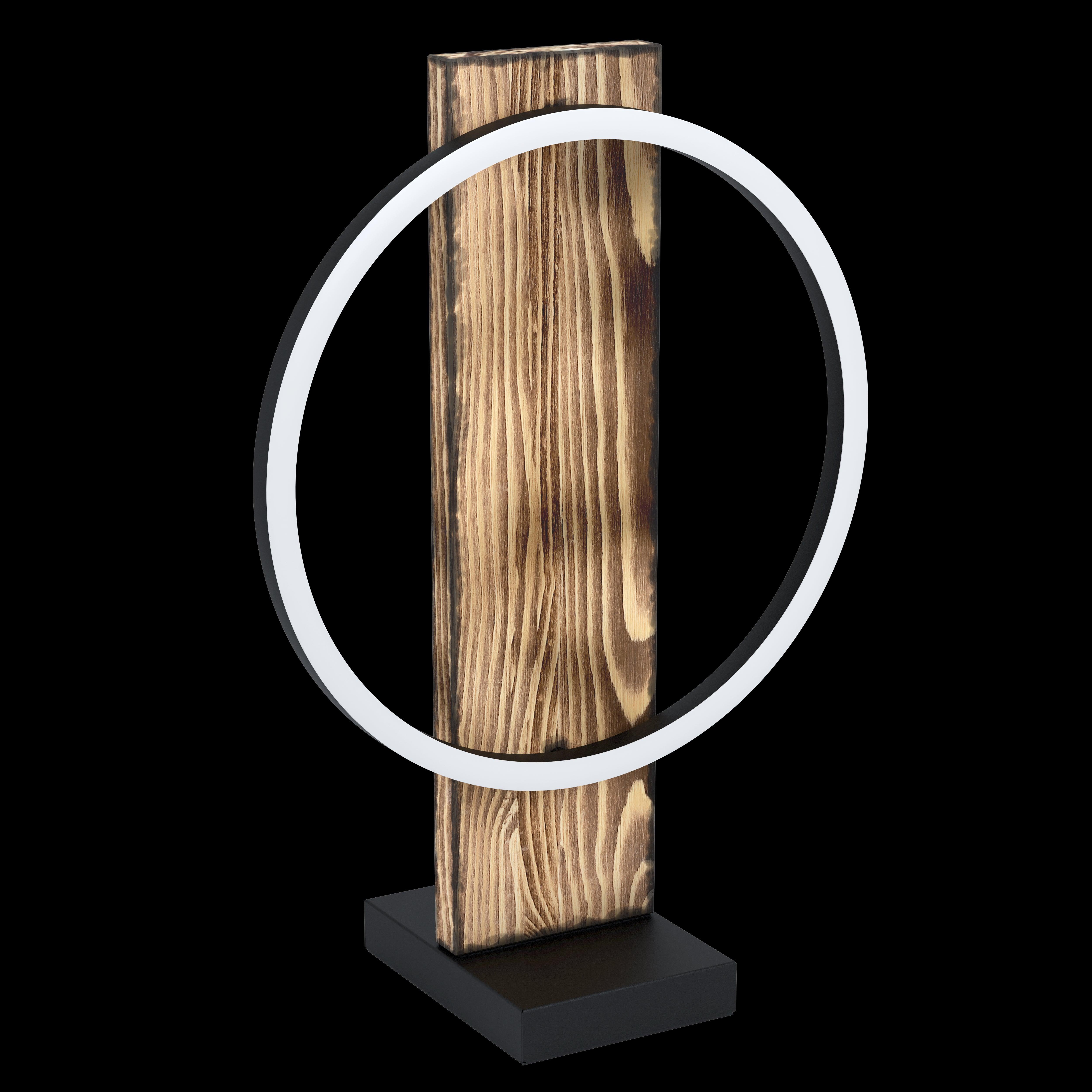 eglo boyal mottled wood led table lamp living room image