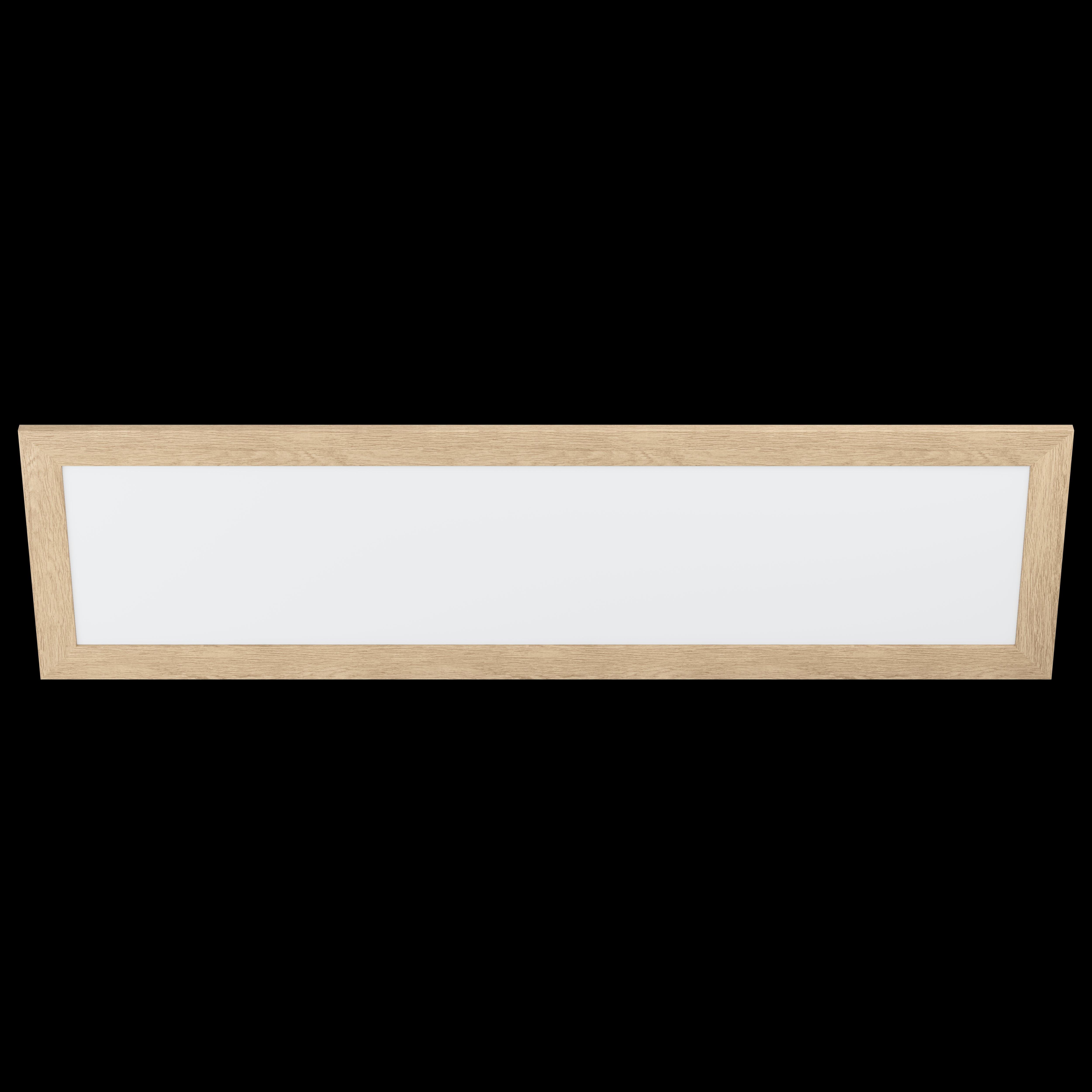 eglo piglionasso oak framed rectangular led panel flush living room image
