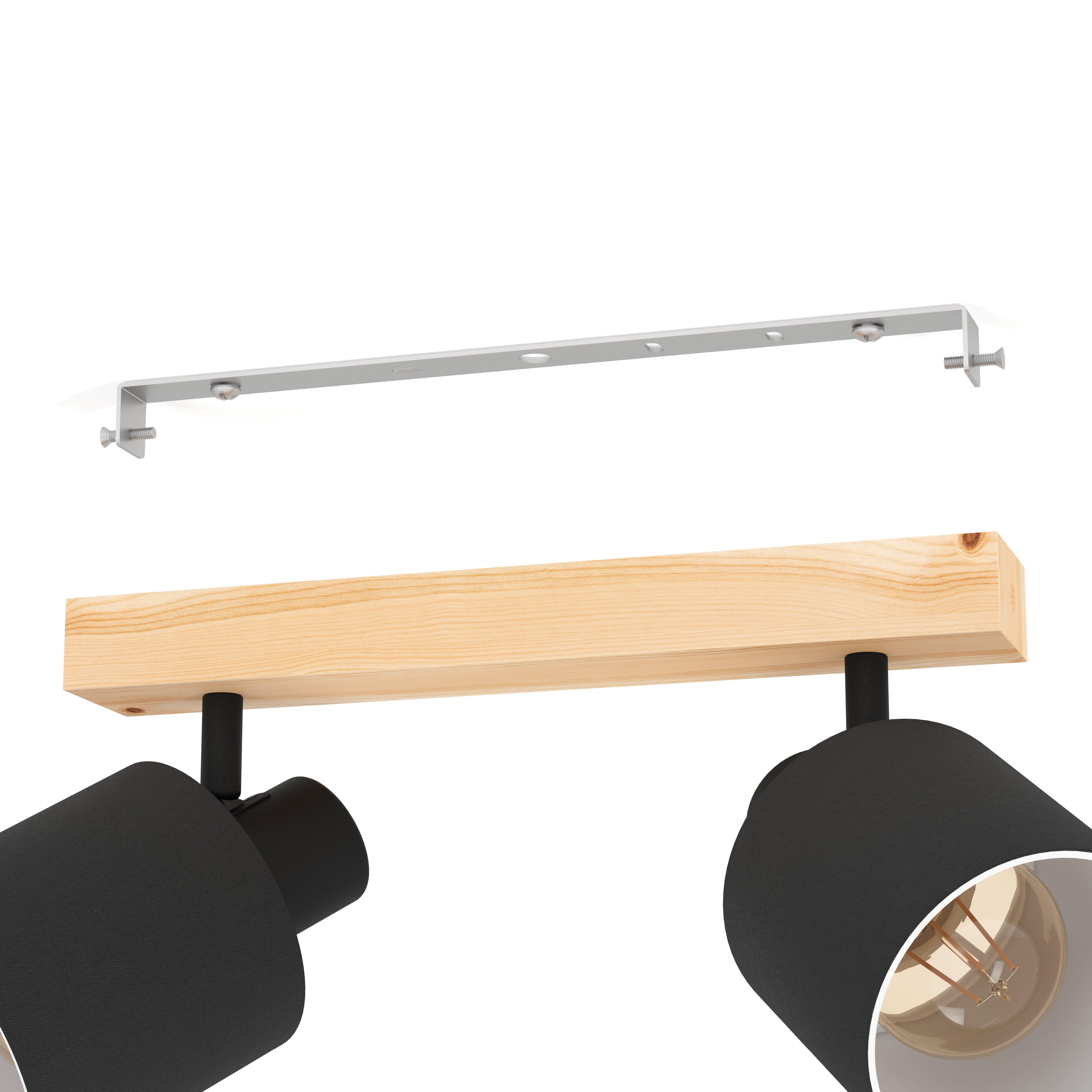 eglo batallas wood black 2 light bar spotlight kitchen lighting