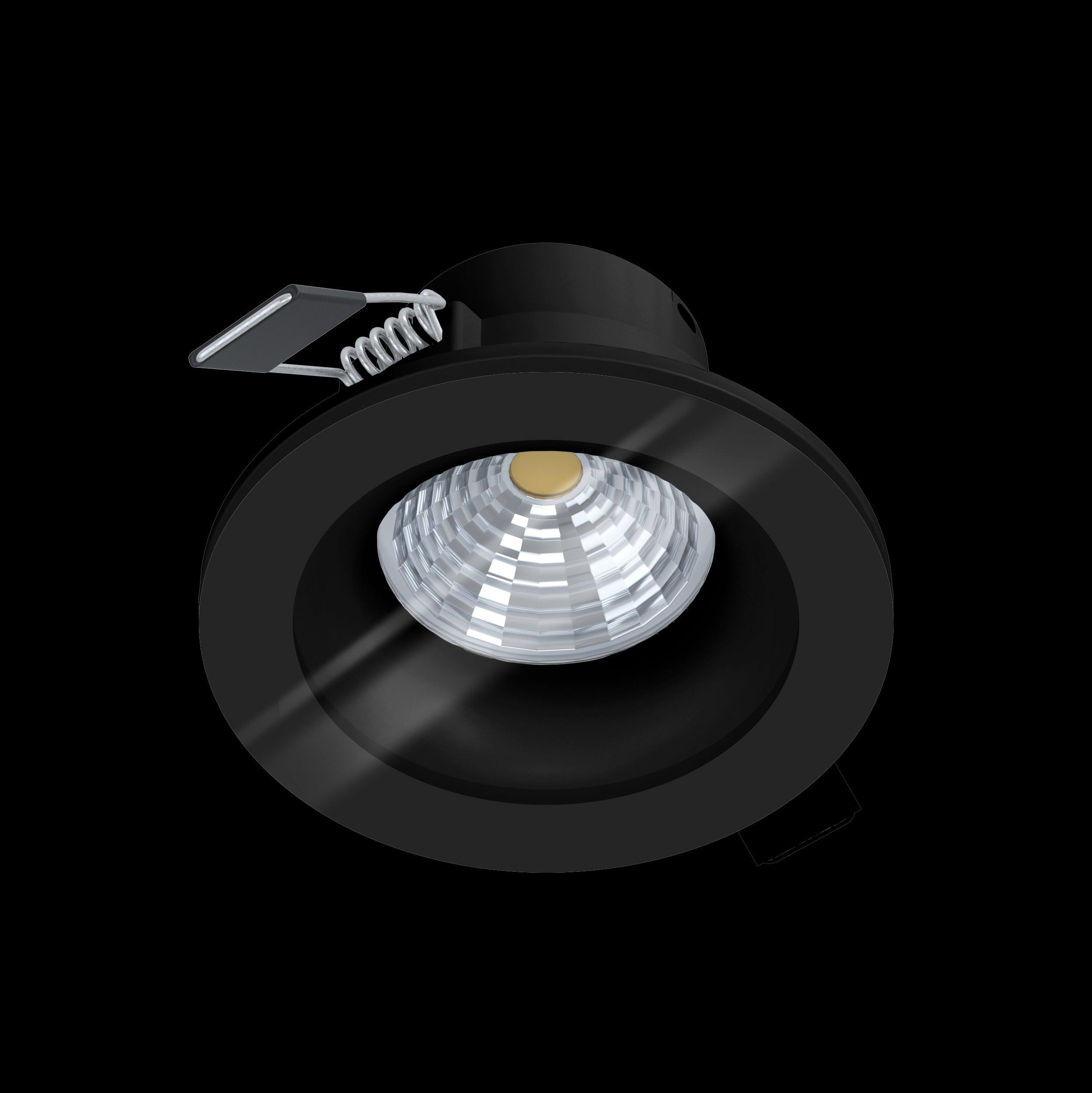 eglo salabate black led recessed ceiling light warm white living room image