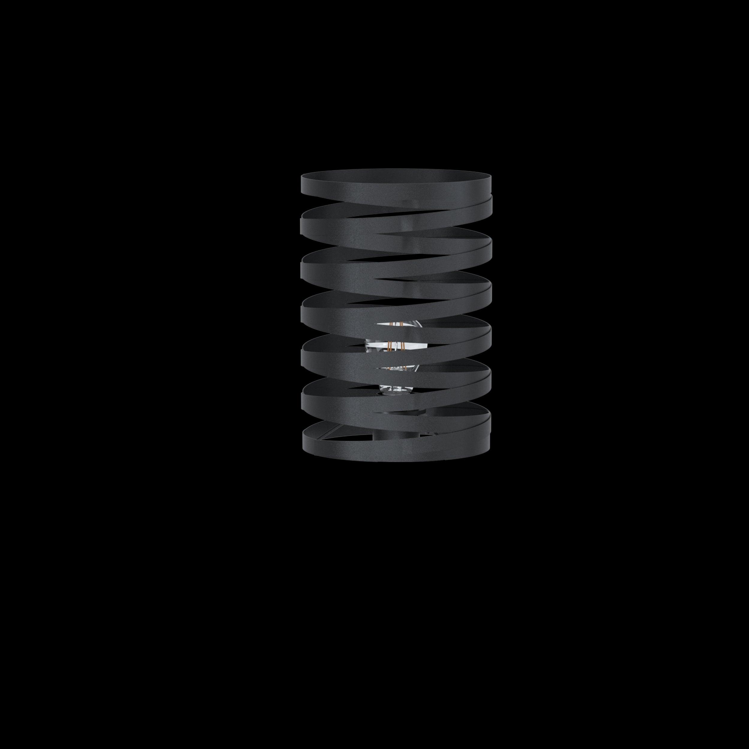 eglo cremella black metal spiral table lamp living room image