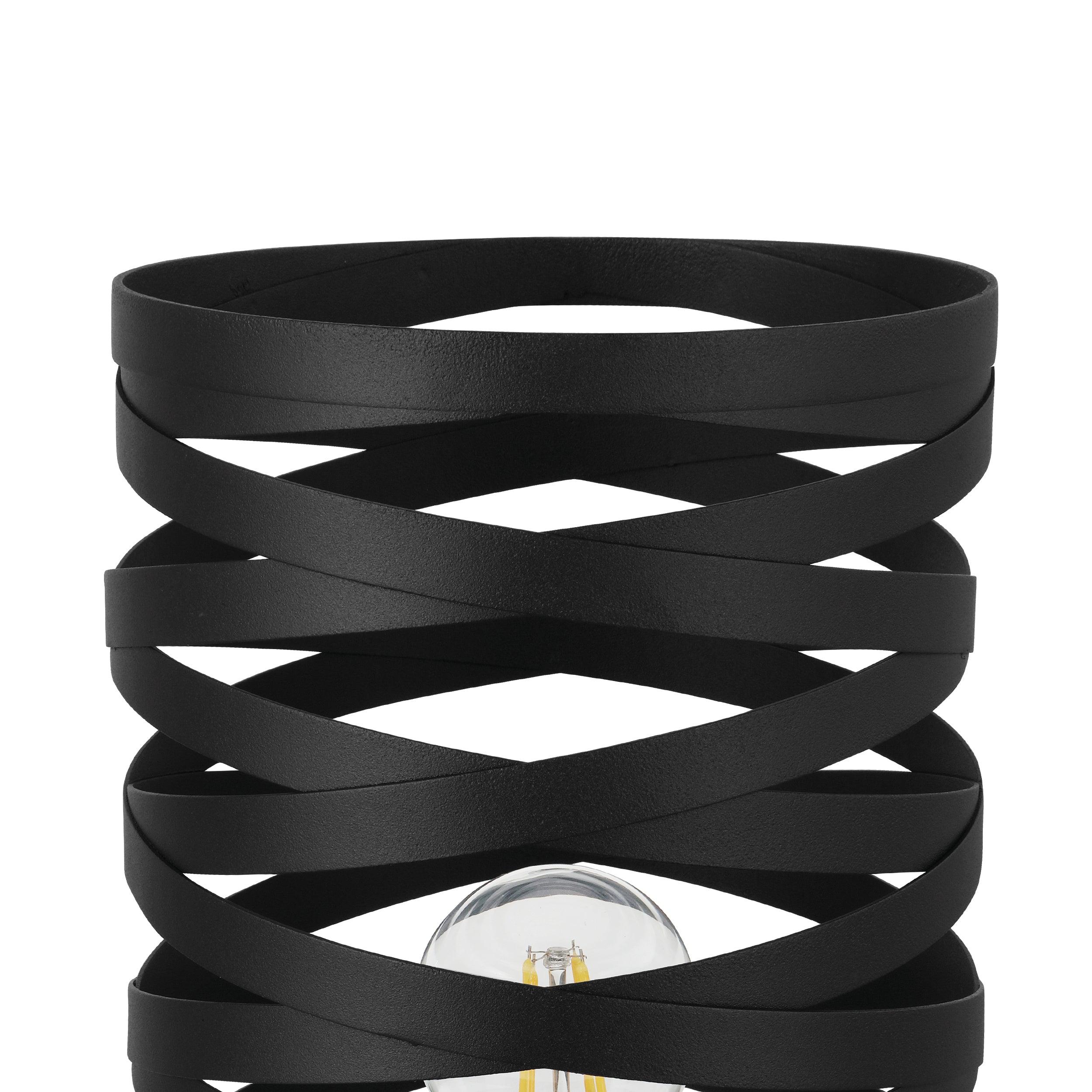 eglo cremella black metal spiral table lamp kitchen lighting