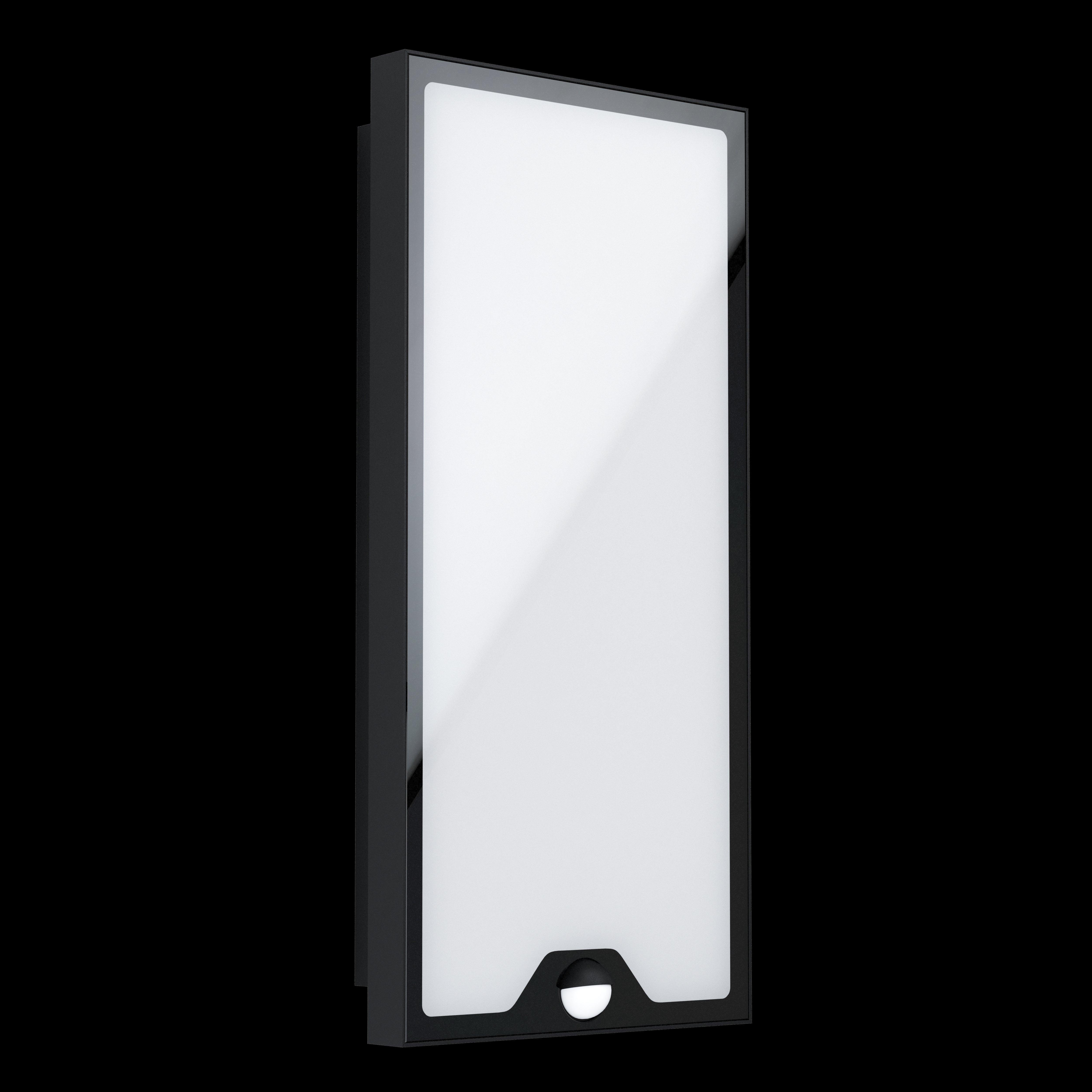 eglo casazza led black outdoor wall light ip44 living room close up