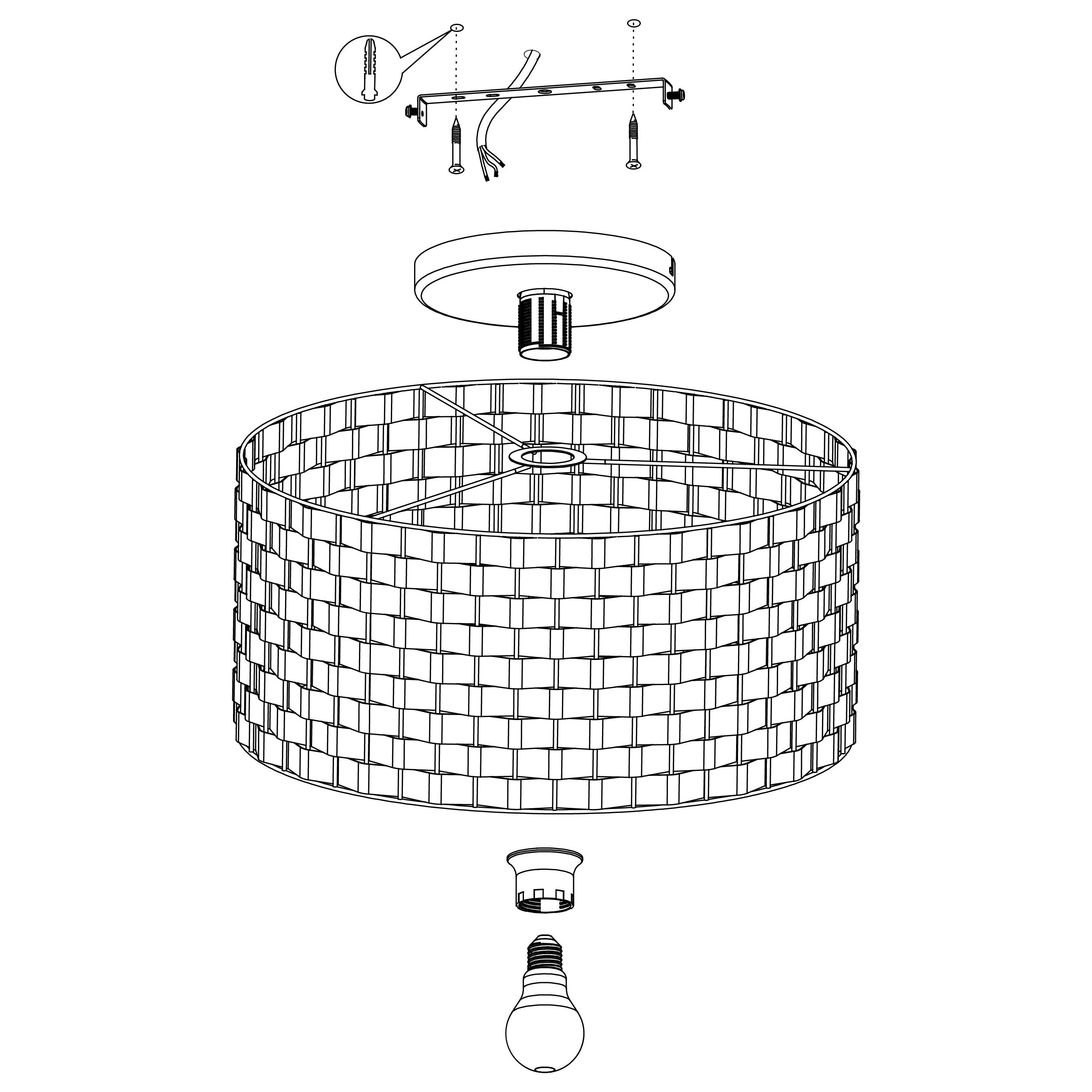eglo marasales brass black fabric round ceiling flush kitchen lighting