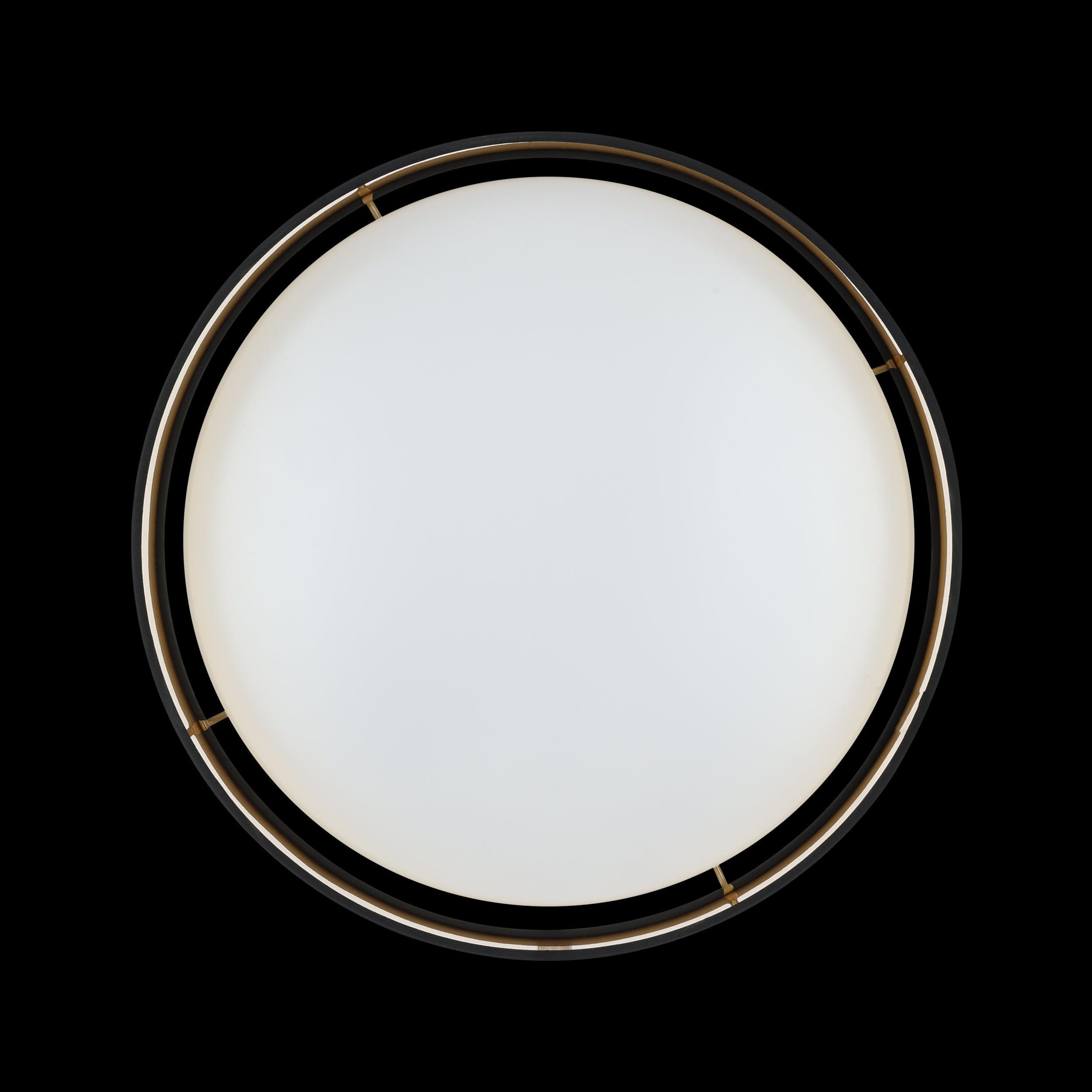 eglo maserlo 2 round black gold fabric flush ceiling light living room close up
