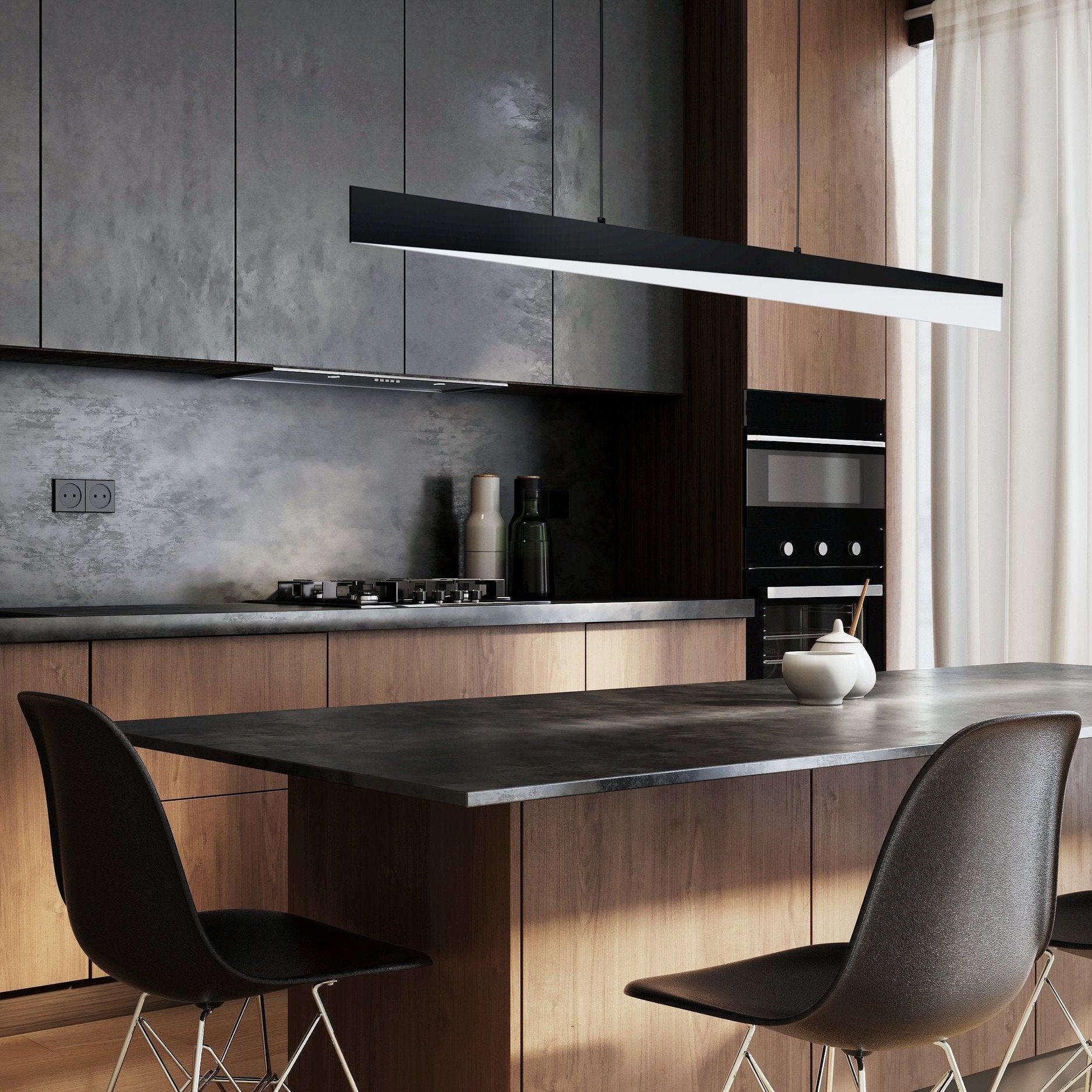 eglo isidro led black metal acrylic ceiling pendant living room image