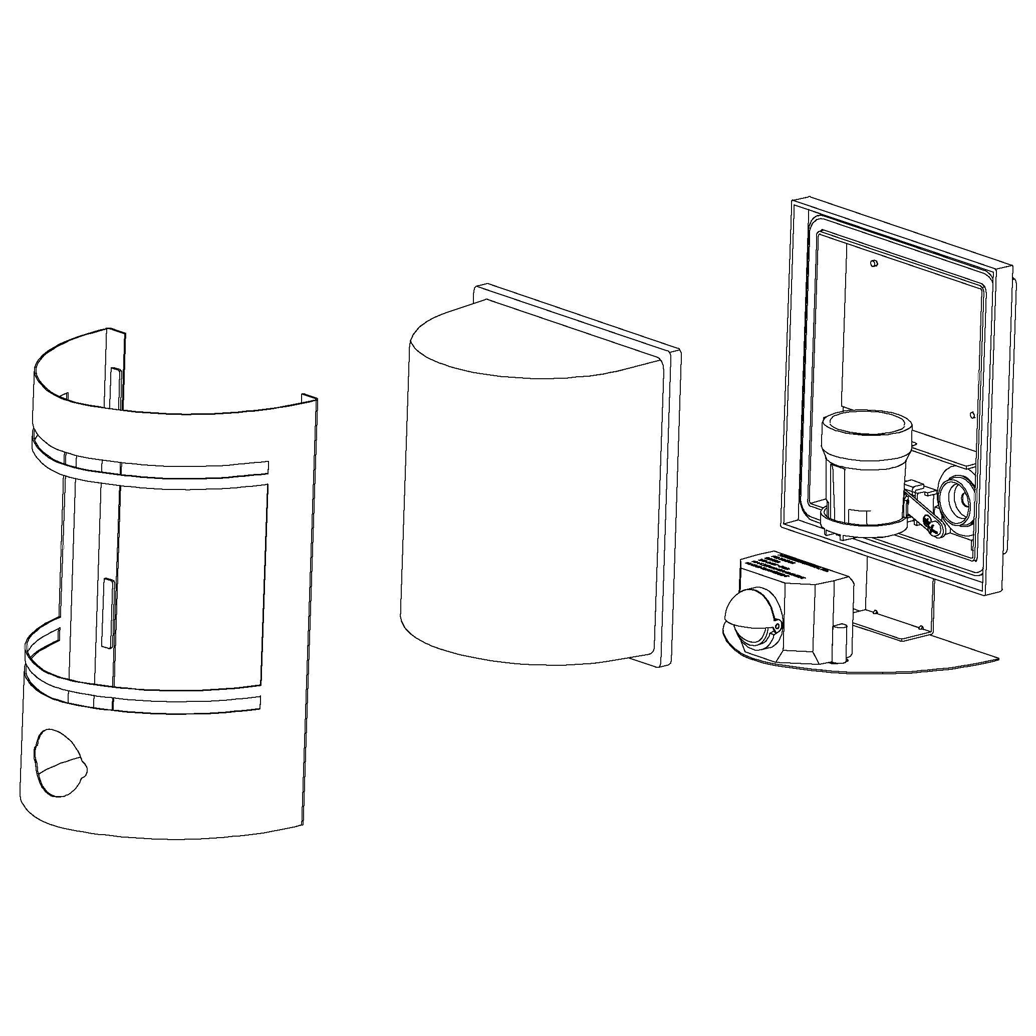 eglo cerno black curved pir outdoor wall light ip45 Kitchen Lighting Close Up