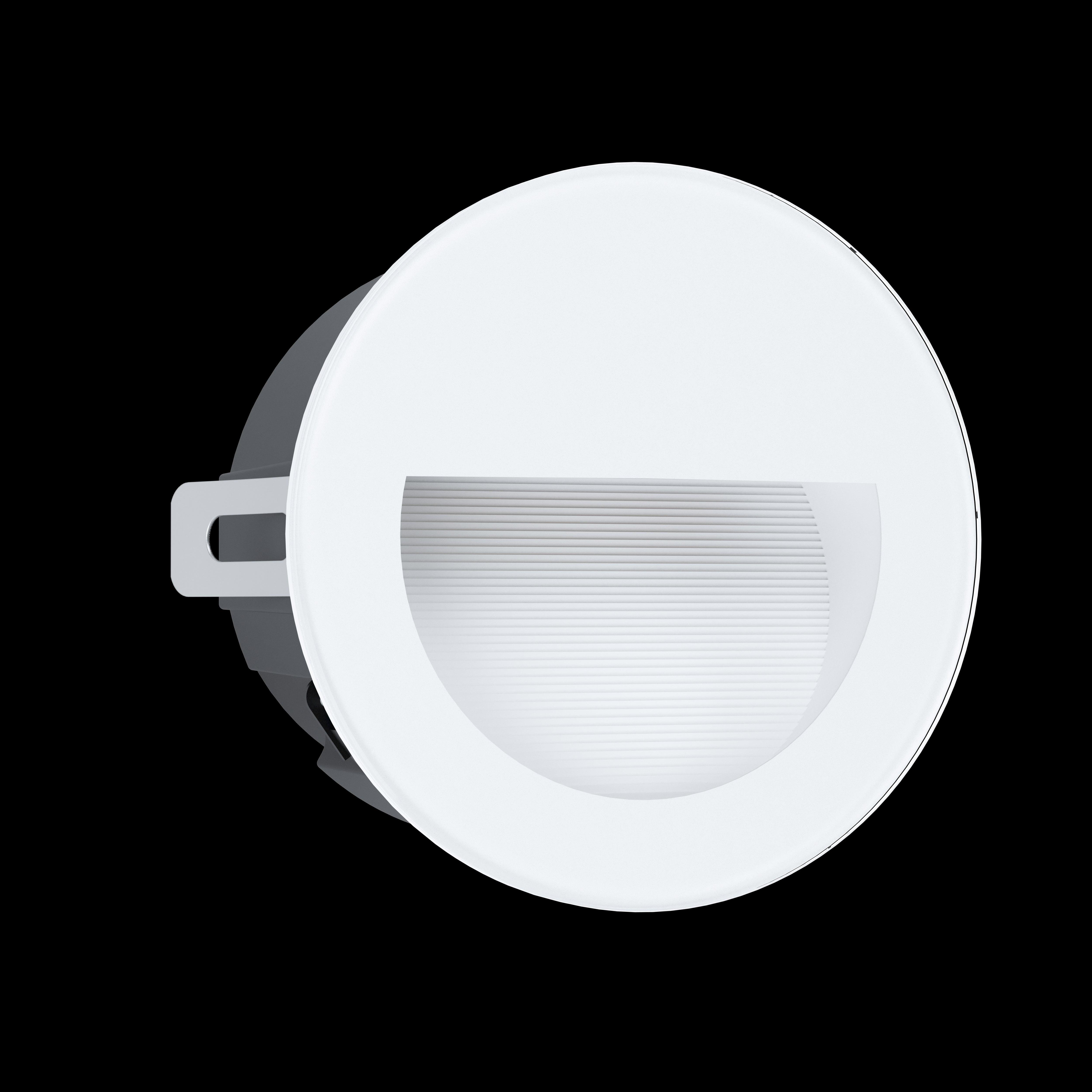 eglo aracena round white ip65 outdoor recessed wall light