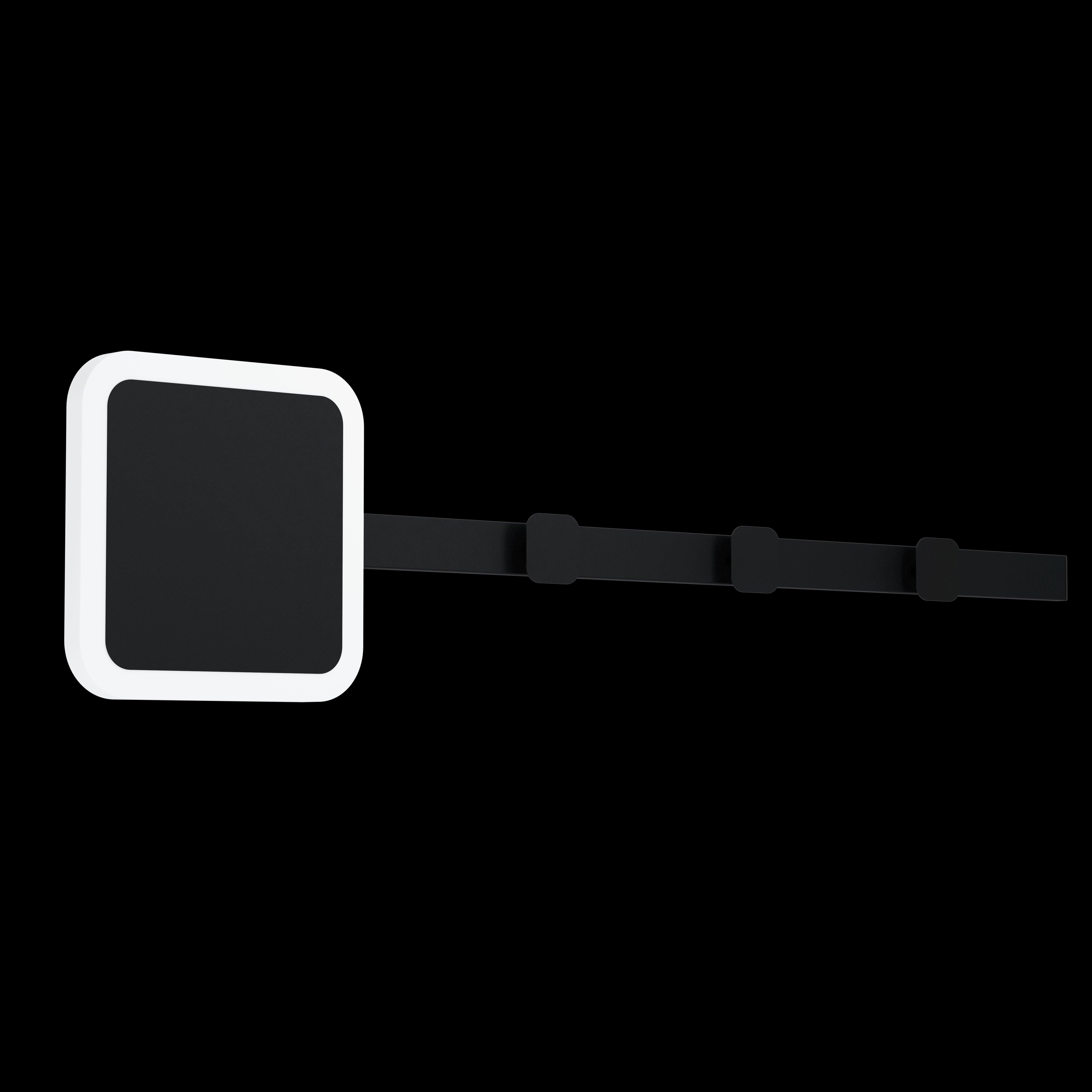 eglo cartignano black led coat hook wall light living room close up