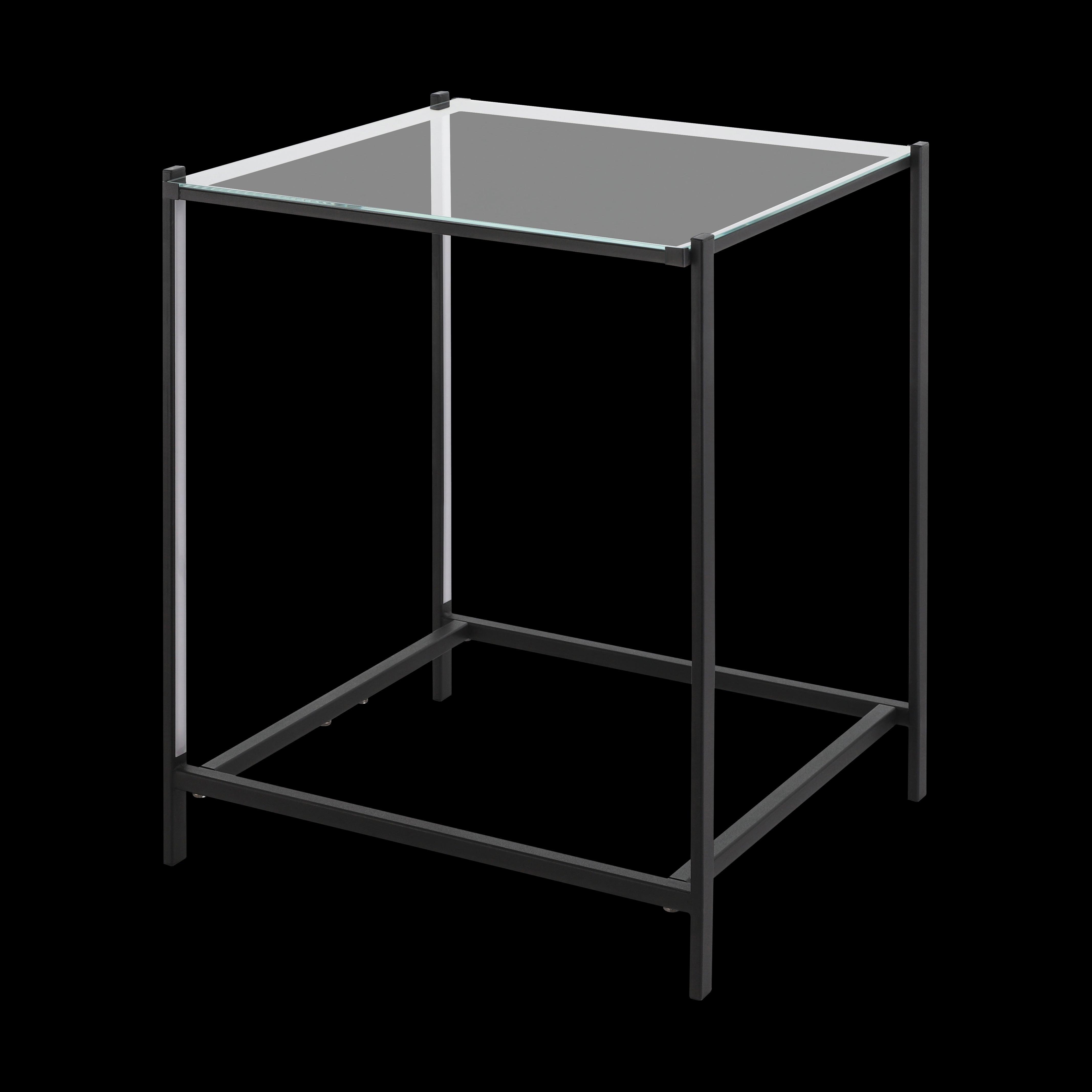 eglo naranjo black glass led side table lamp living room image