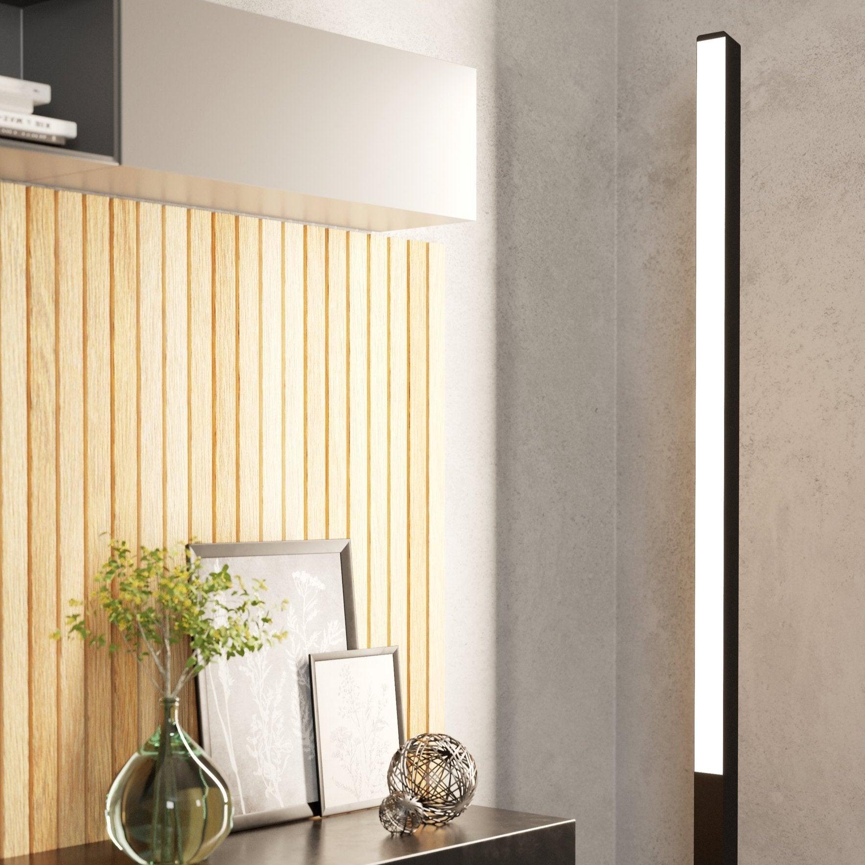 eglo connect simolaris z smart led black modern floor lamp