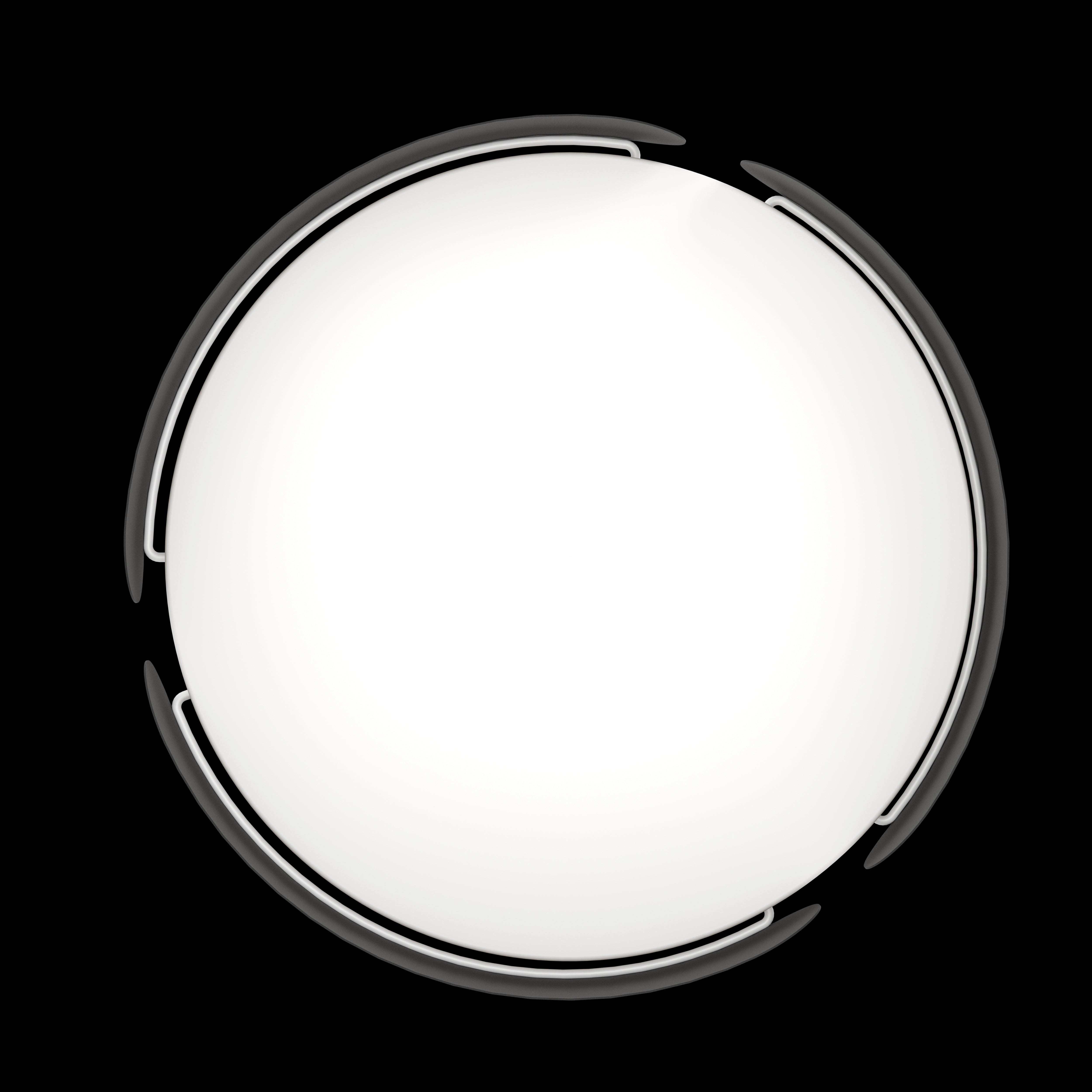 eglo valcasotto led round black framed ceiling flush 37cm living room close up