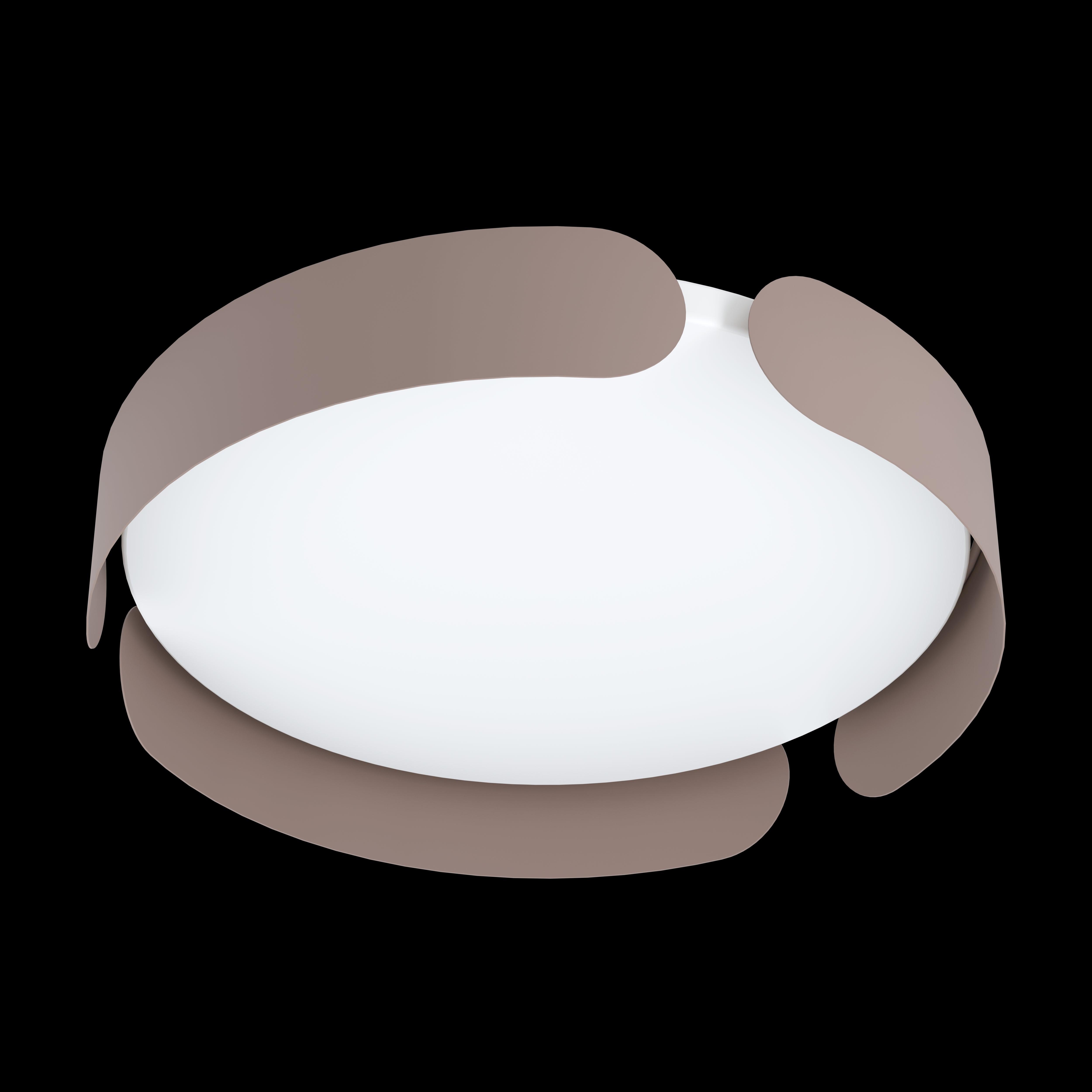 eglo valcasotto led round mocha framed ceiling flush 37cm living room image