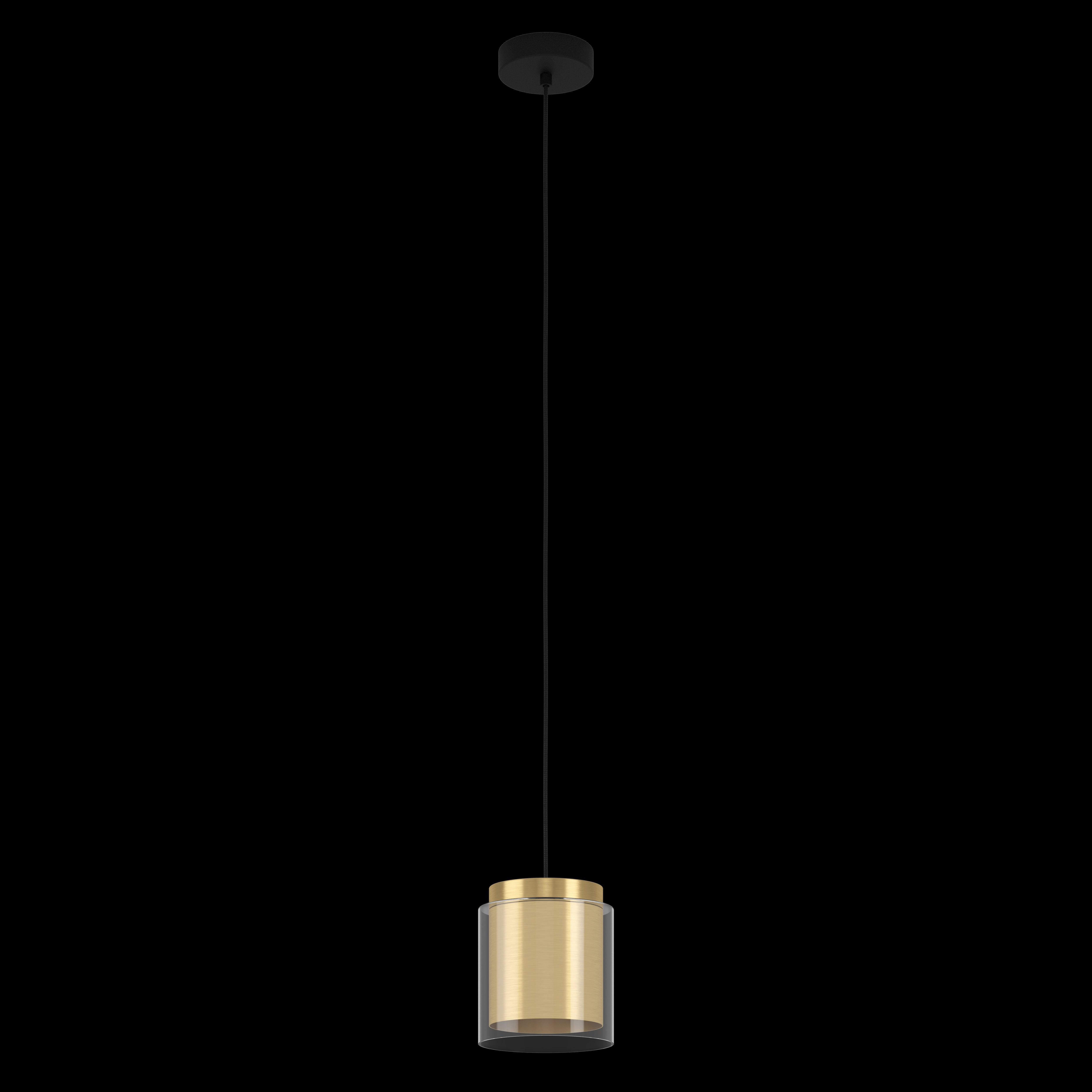 eglo lagunitas cylindrical glass brass ceiling pendant living room image