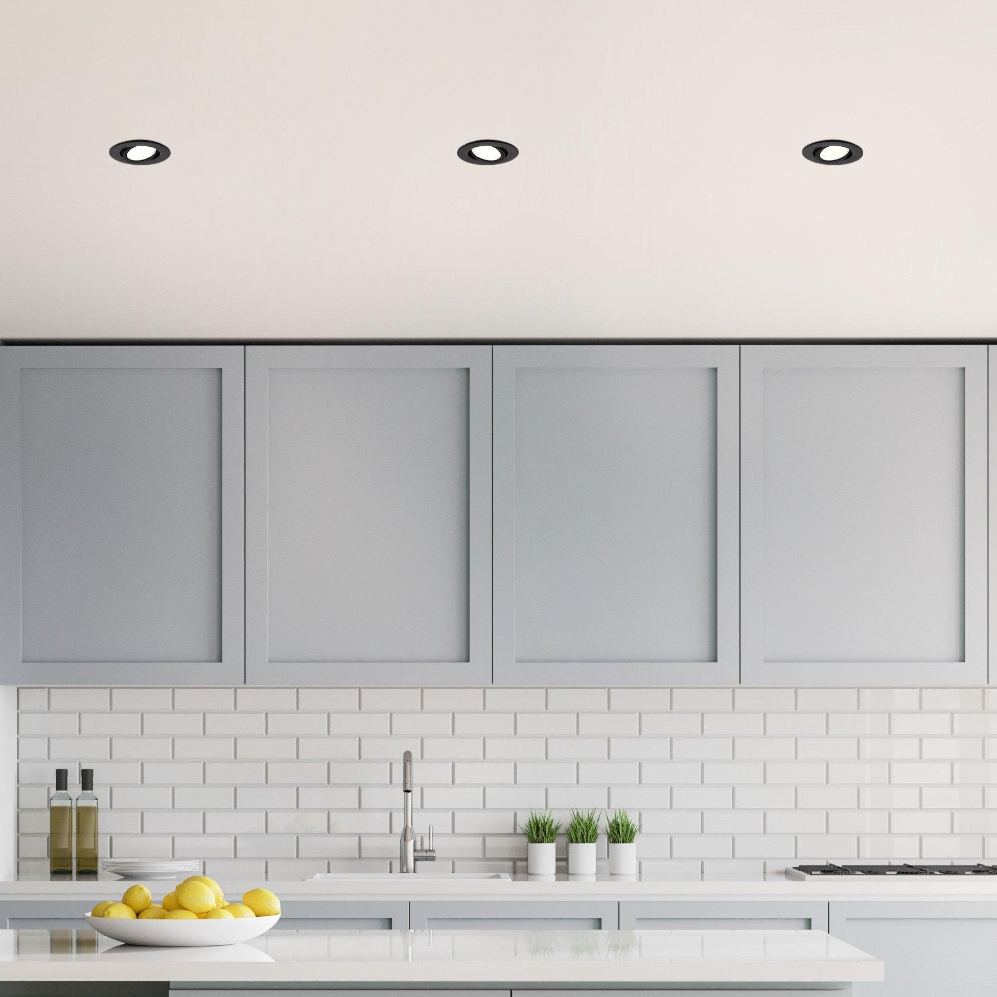 eglo saliceto z black led smart recessed ceiling light