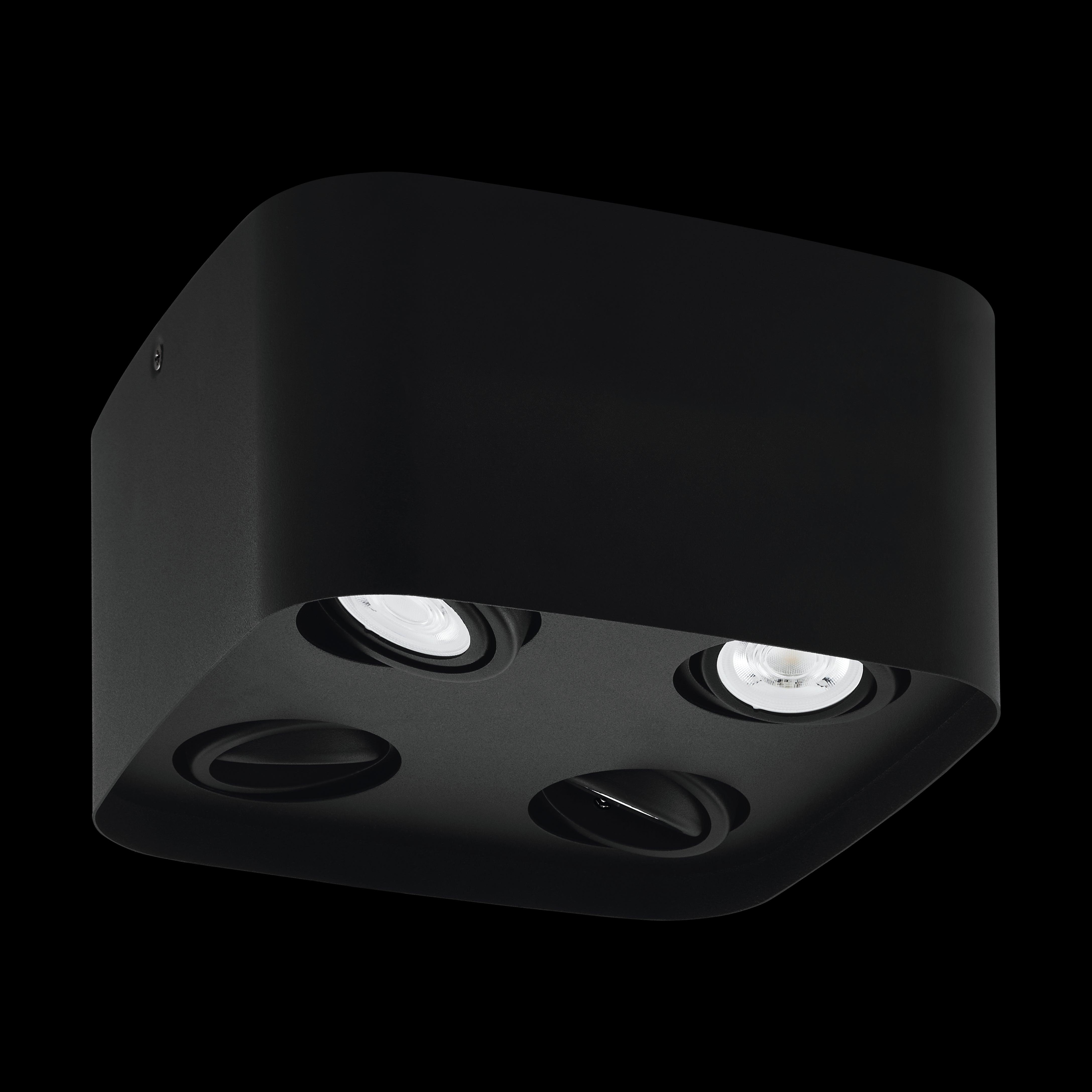 eglo connect caminales z 4 light smart square black flush living room image