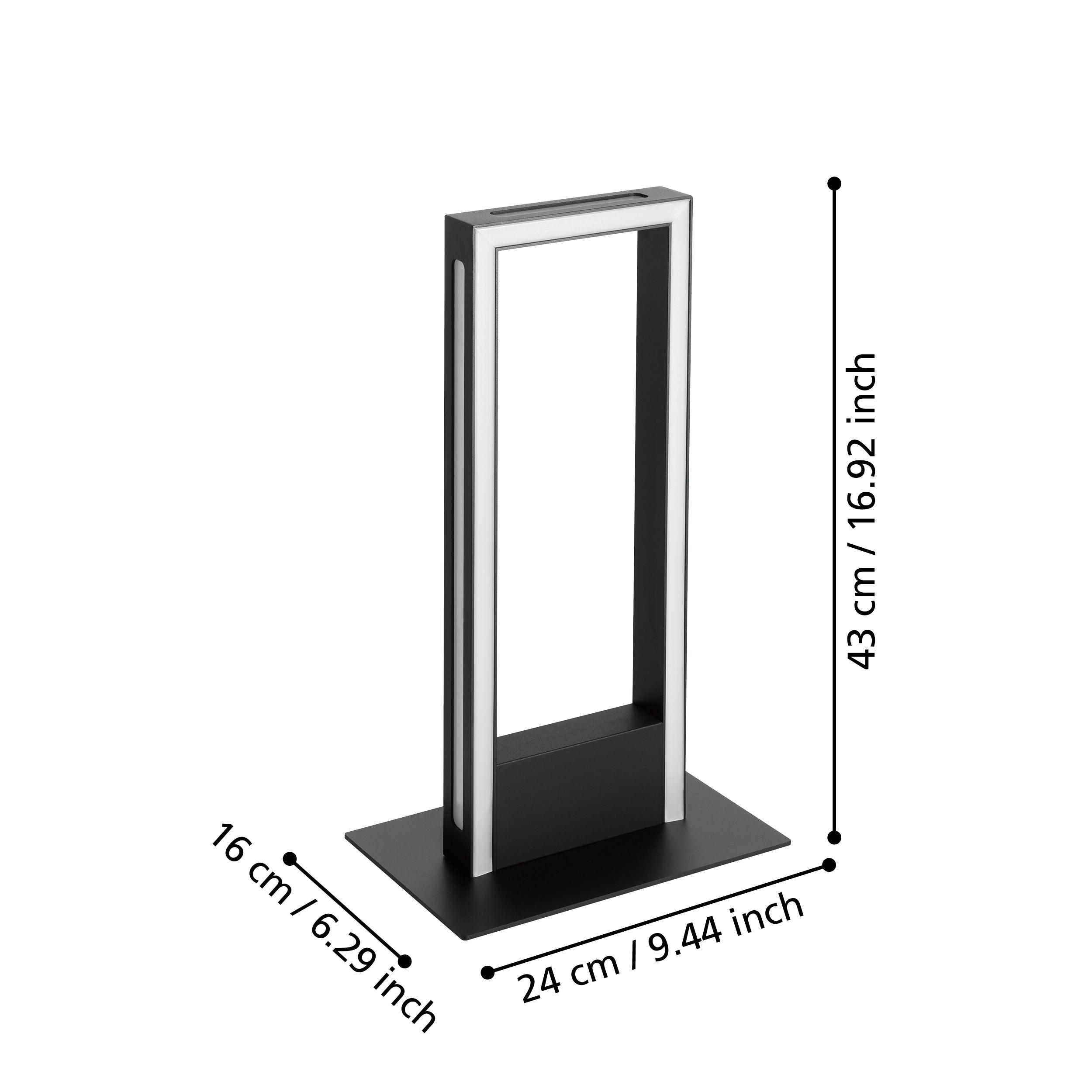 eglo connect salvilanas z smart led black table lamp kitchen lighting
