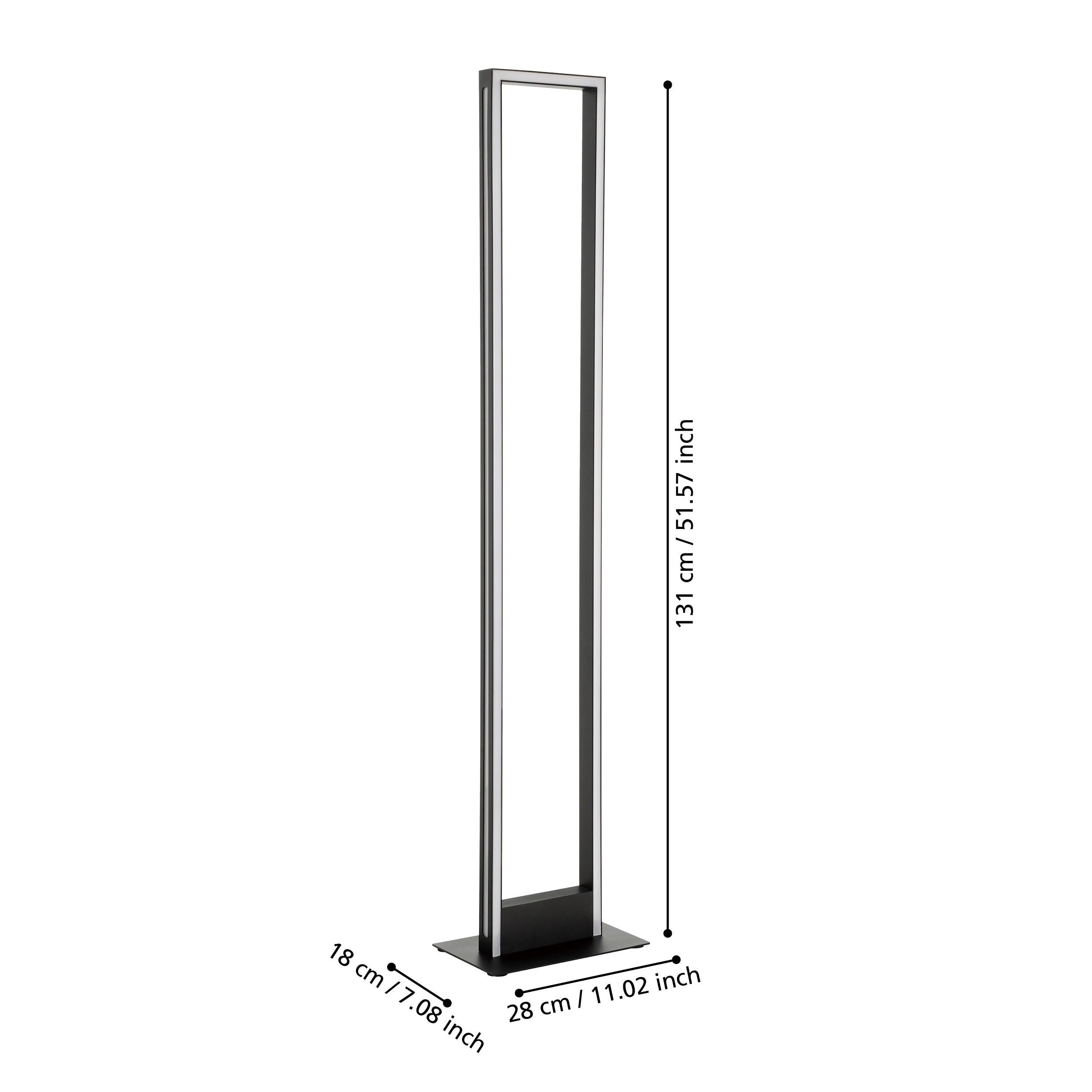 eglo connect salvilanas z smart led black modern floor lamp kitchen lighting