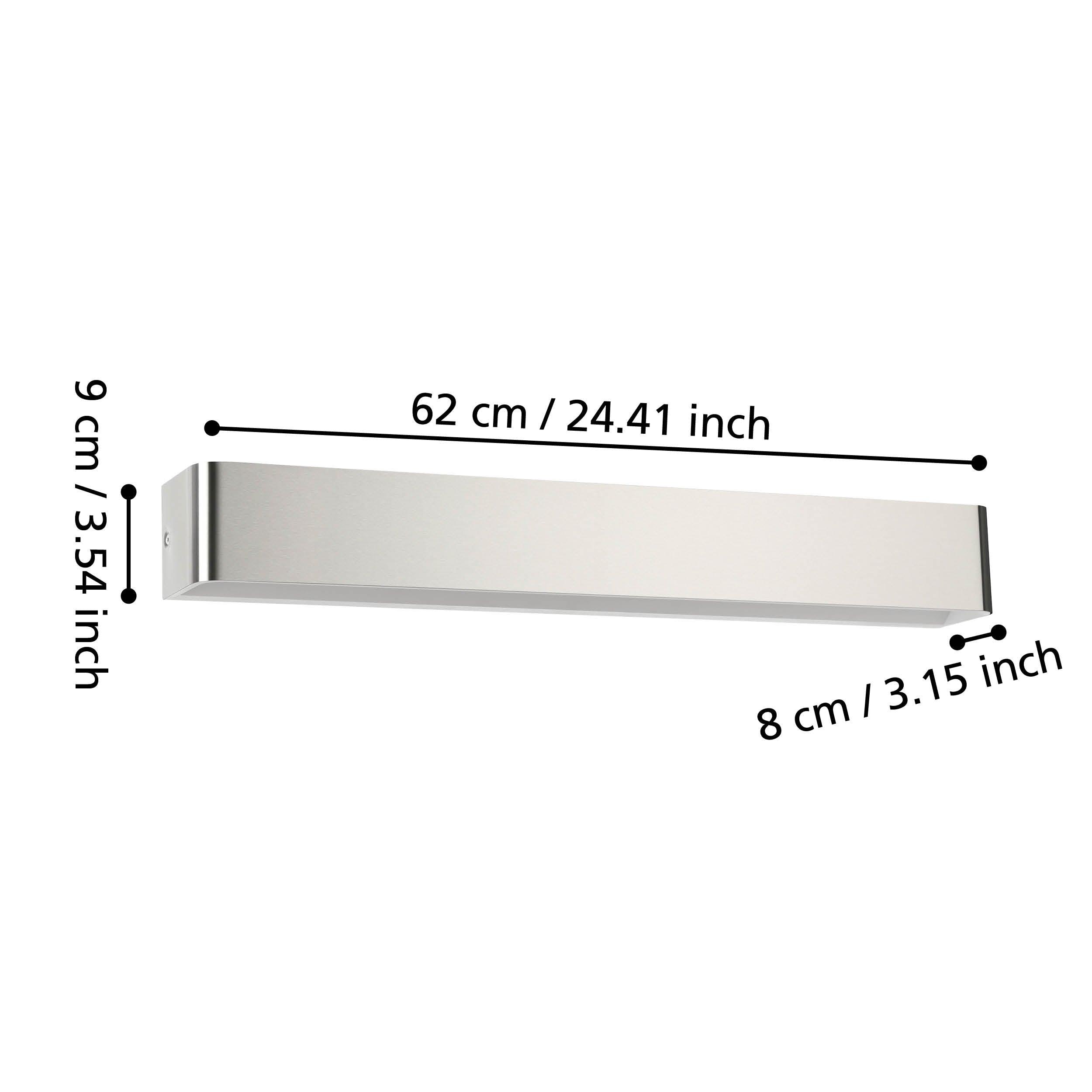 eglo sania 5 nickel led bathroom wall light living room close up