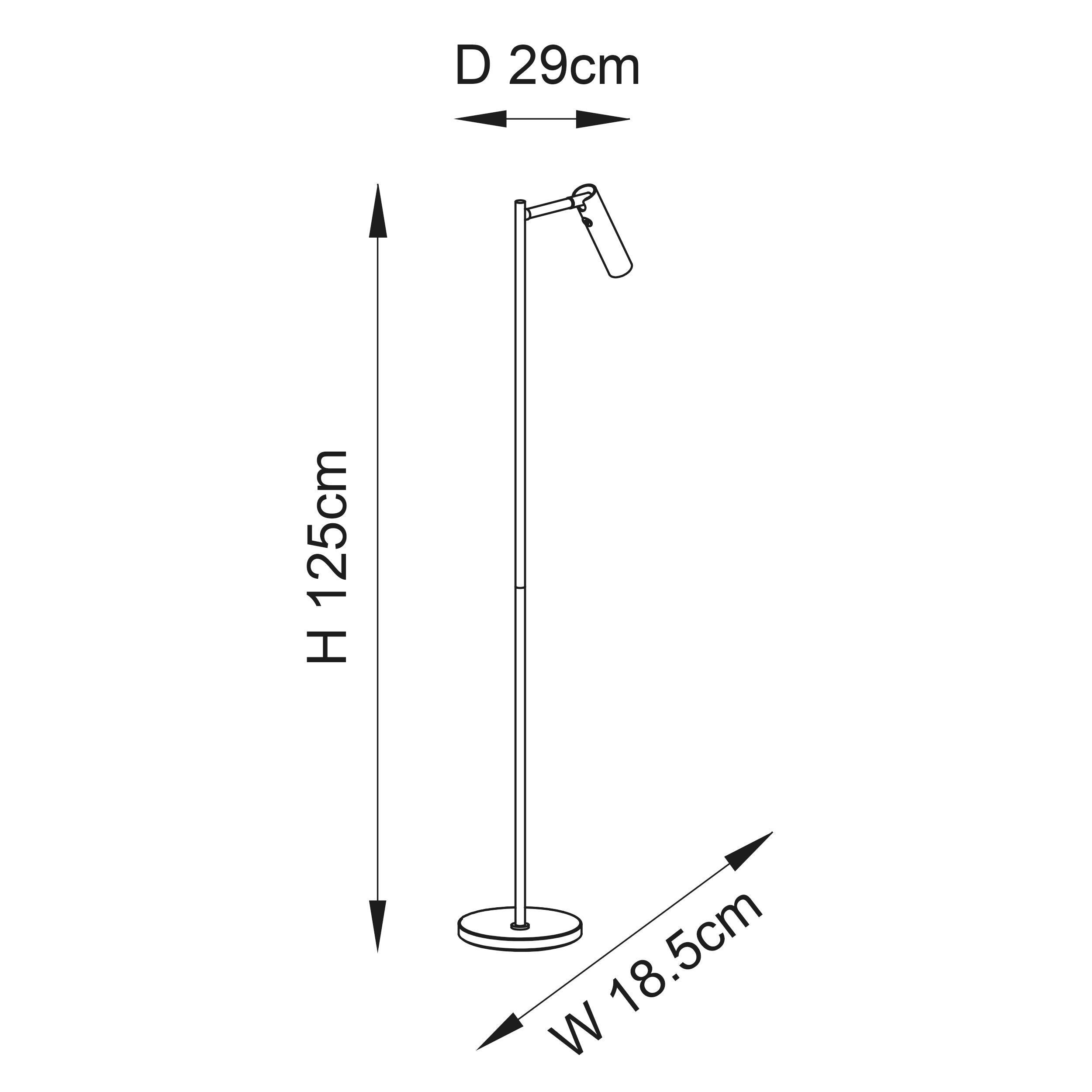 dedicated reader brass led floor lamp by Endon Lighting Kitchen Lights