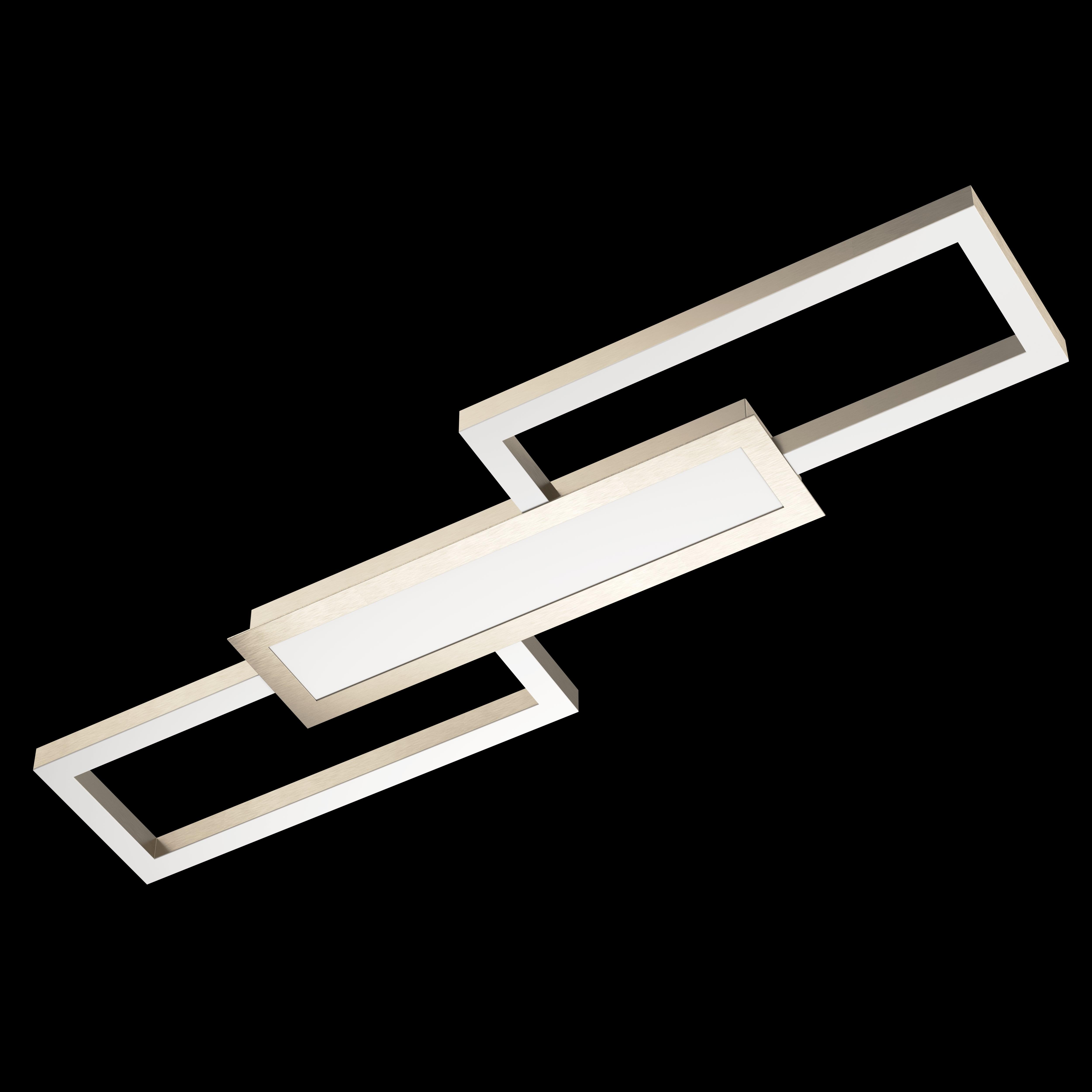 eglo monirote nickel 2 rectangular shaped led flush remote controlled living room image