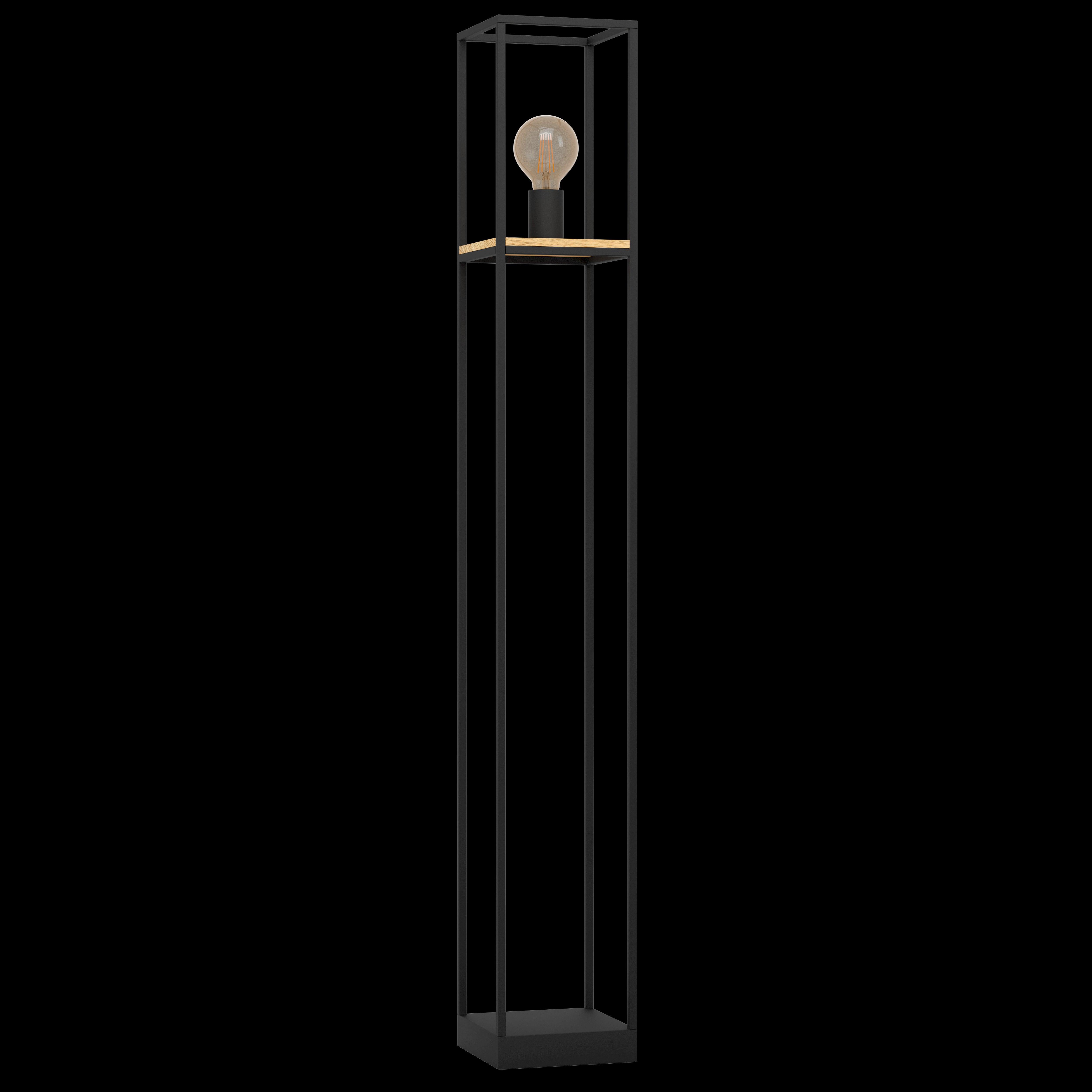 eglo libertad rectangular metal framed floor lamp living room close up