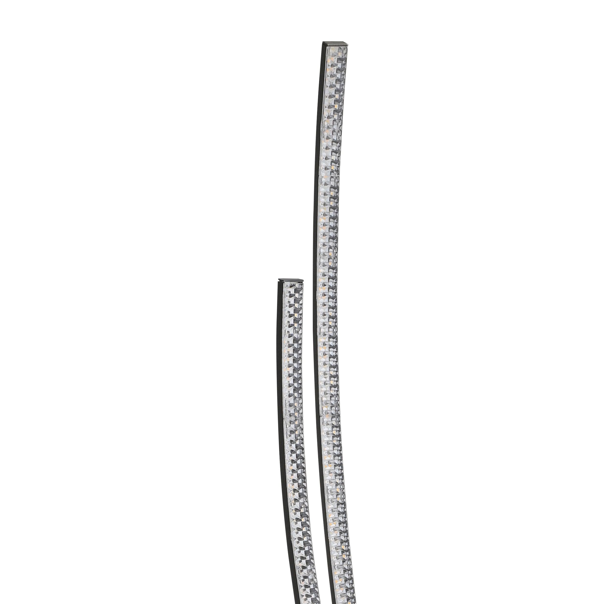 eglo lejias led black floor lamp with plastic crystal finish living room image