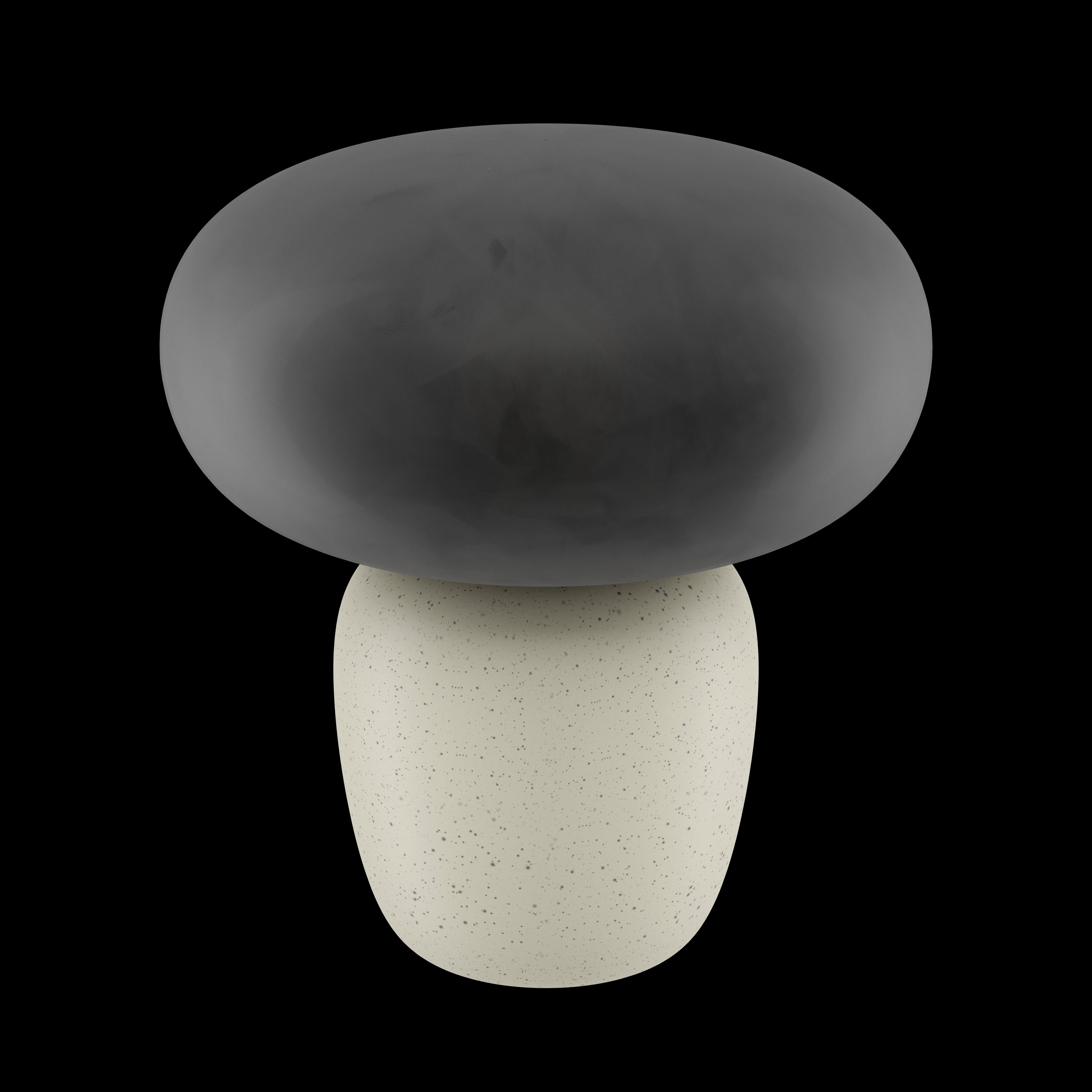 eglo cahuama white ceramic table lamp satin grey glass shade living room close up