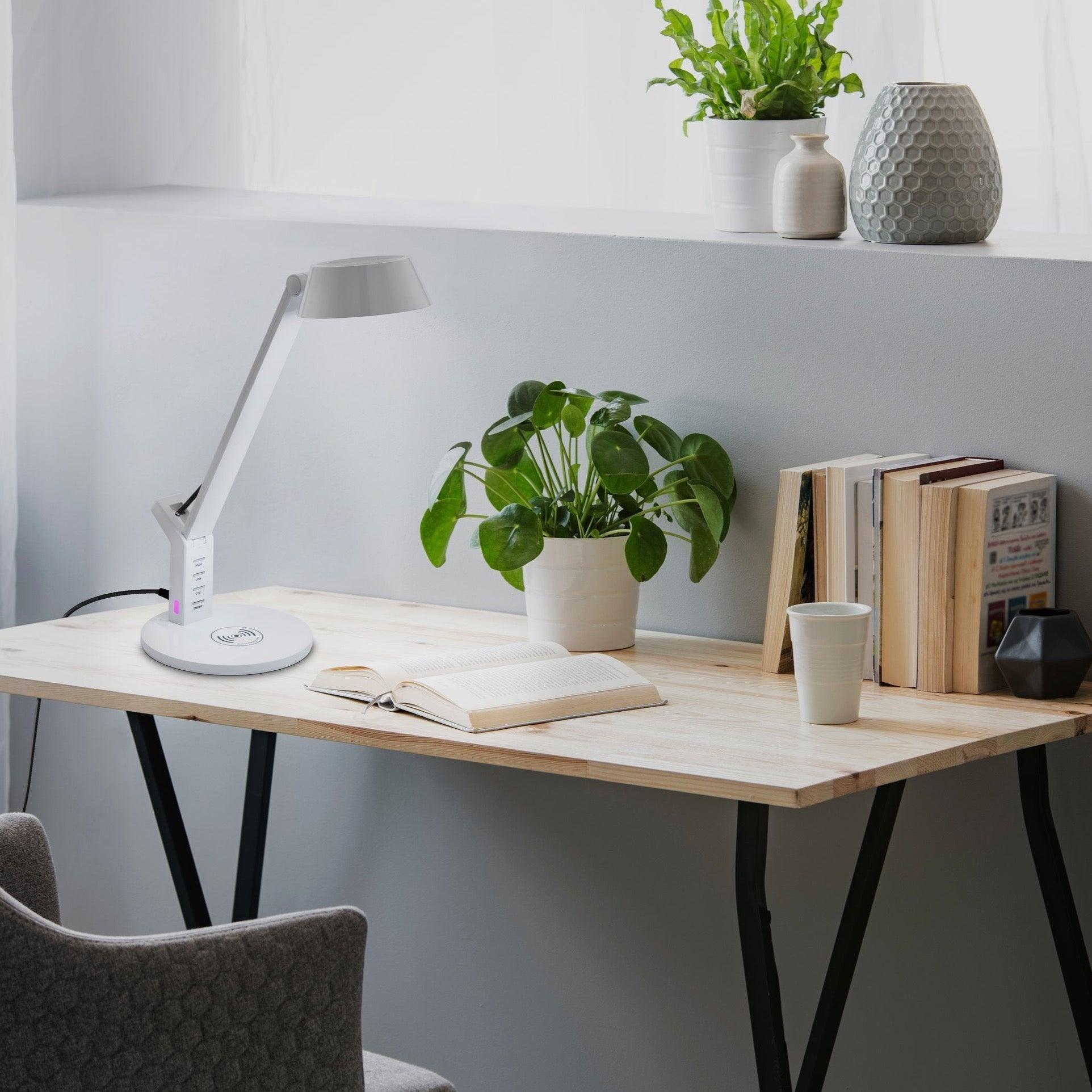 eglo banderalo white led touch table lamp