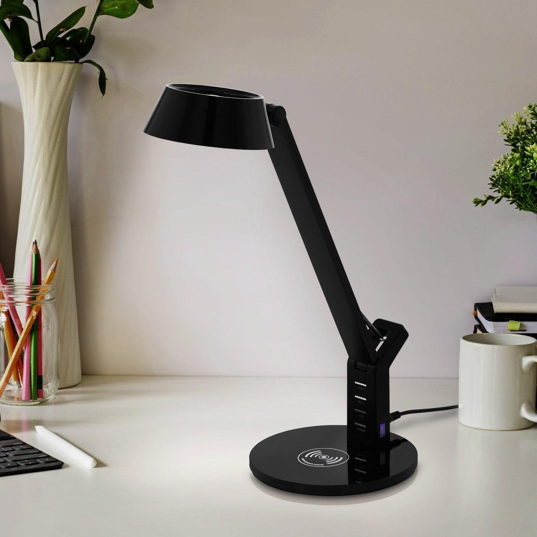 eglo banderalo black led touch table lamp