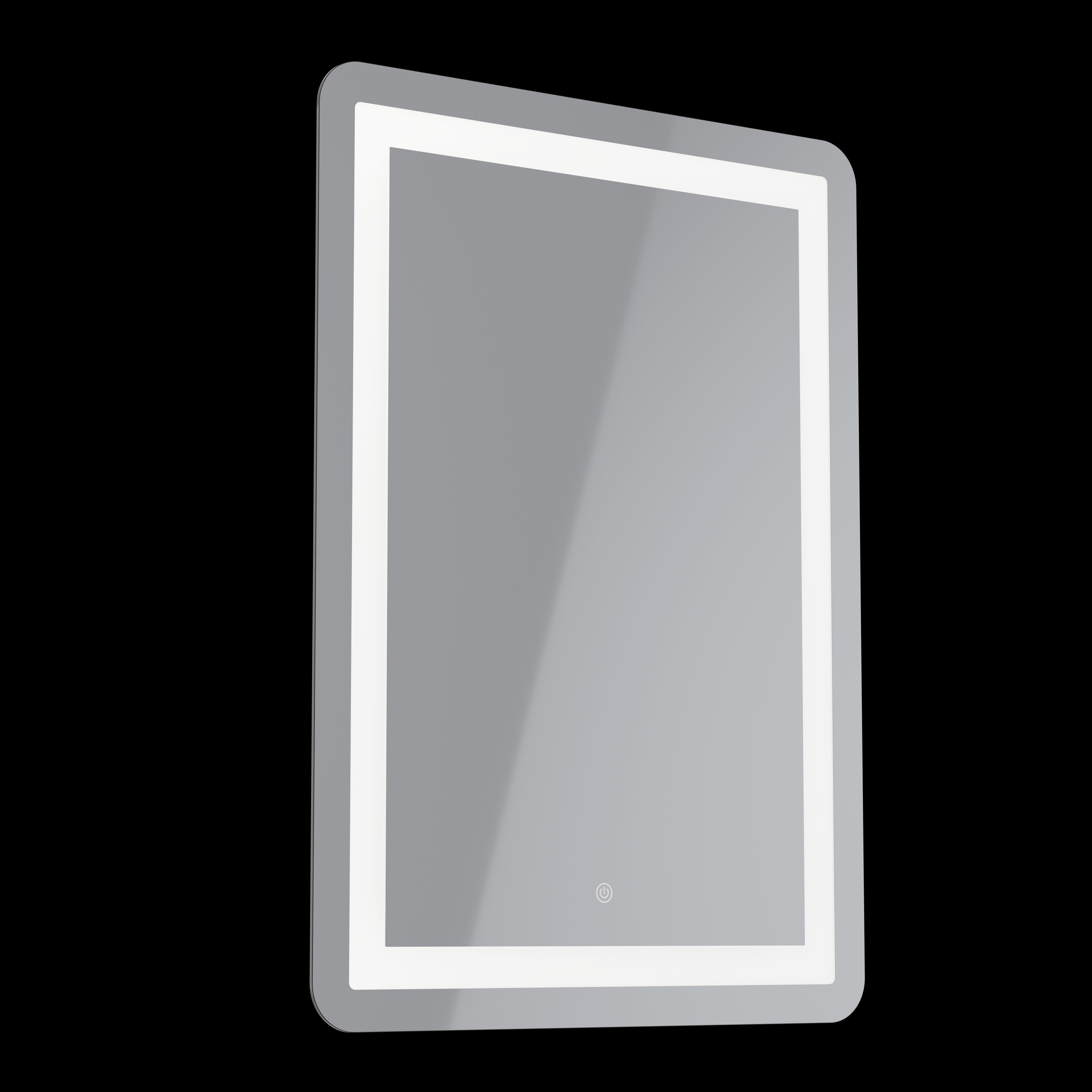 eglo buenavista 1 ip44 led rectangular touch bathroom mirror with lights living room image