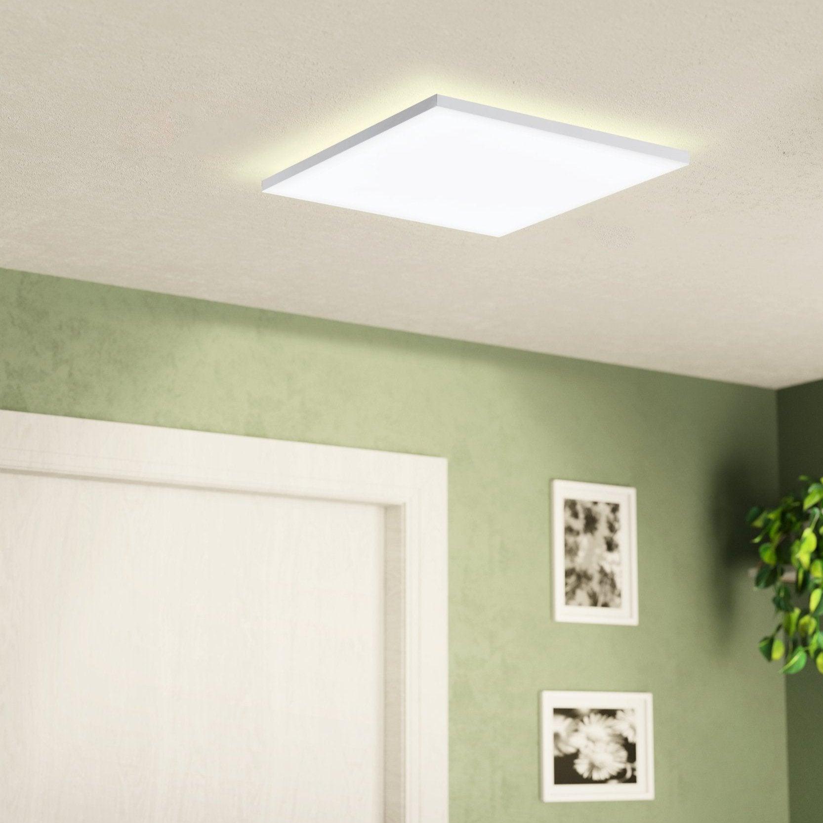eglo turcona b 60cm square led white ceiling flush