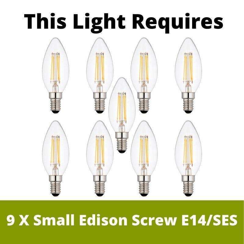 Endon Miro 9 Light Satin Nickel Pendant Ceiling Light-warehouse-180926