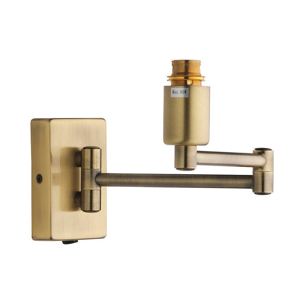 armada antique brass swing arm wall lamp Bedroom Lighting Image