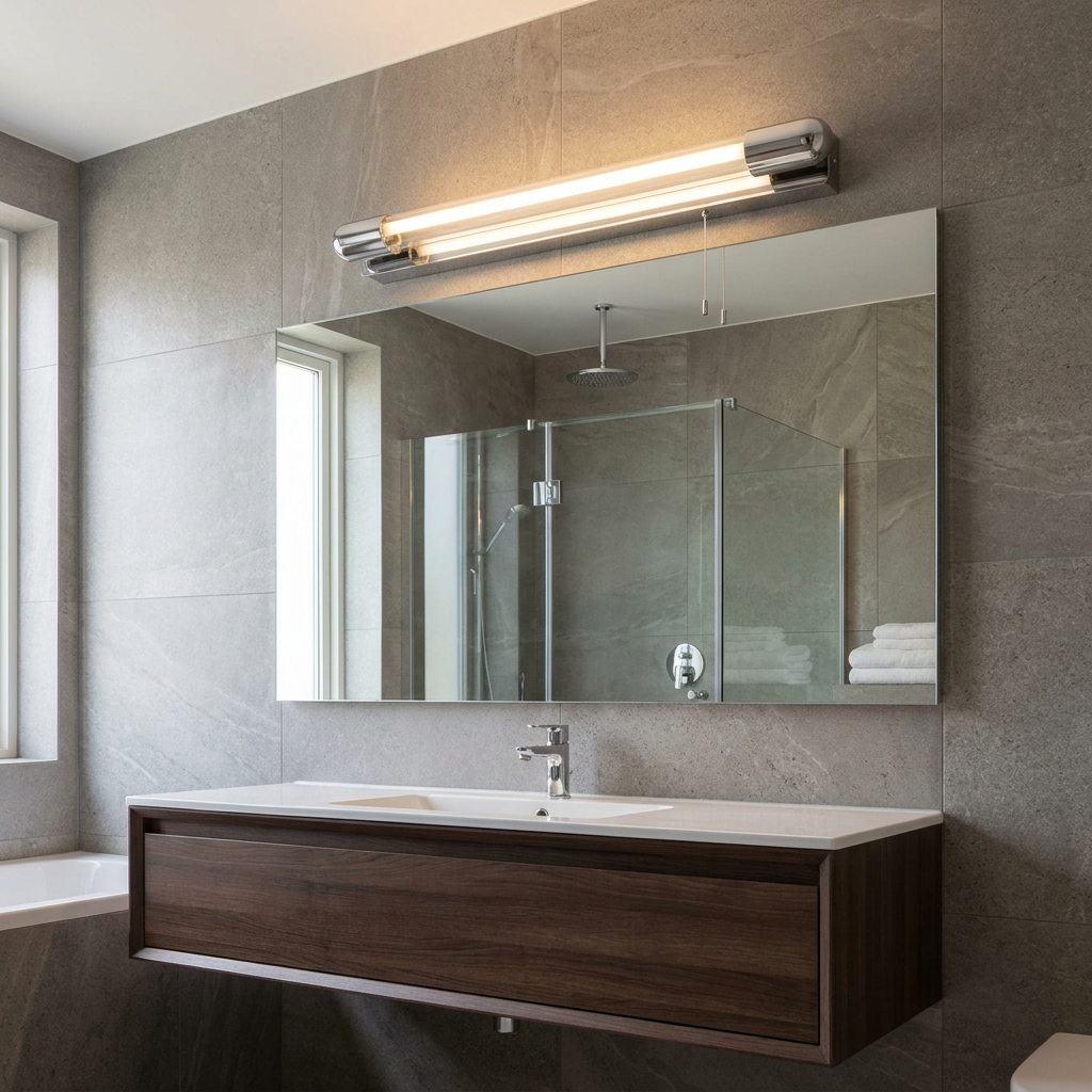 Avora Chrome Finish Bathroom Wall Light-warehouse-180926