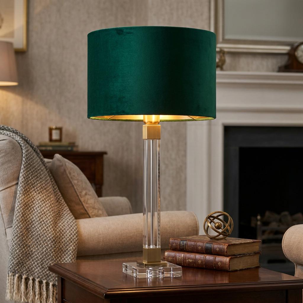 Base Only - Scarborough Table Lamp - Brass Metal & Crystal-warehouse-180926