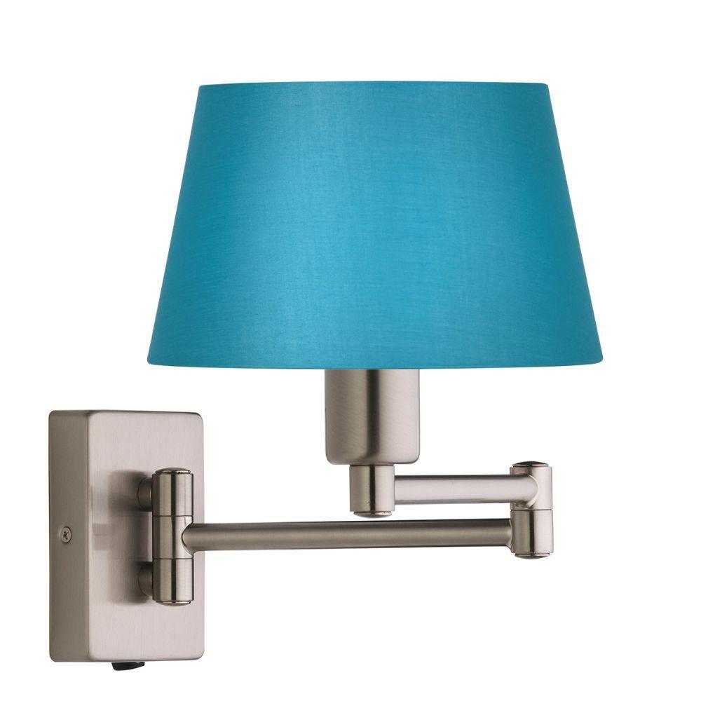 armada antique chrome finish double swing arm wall light room image close up