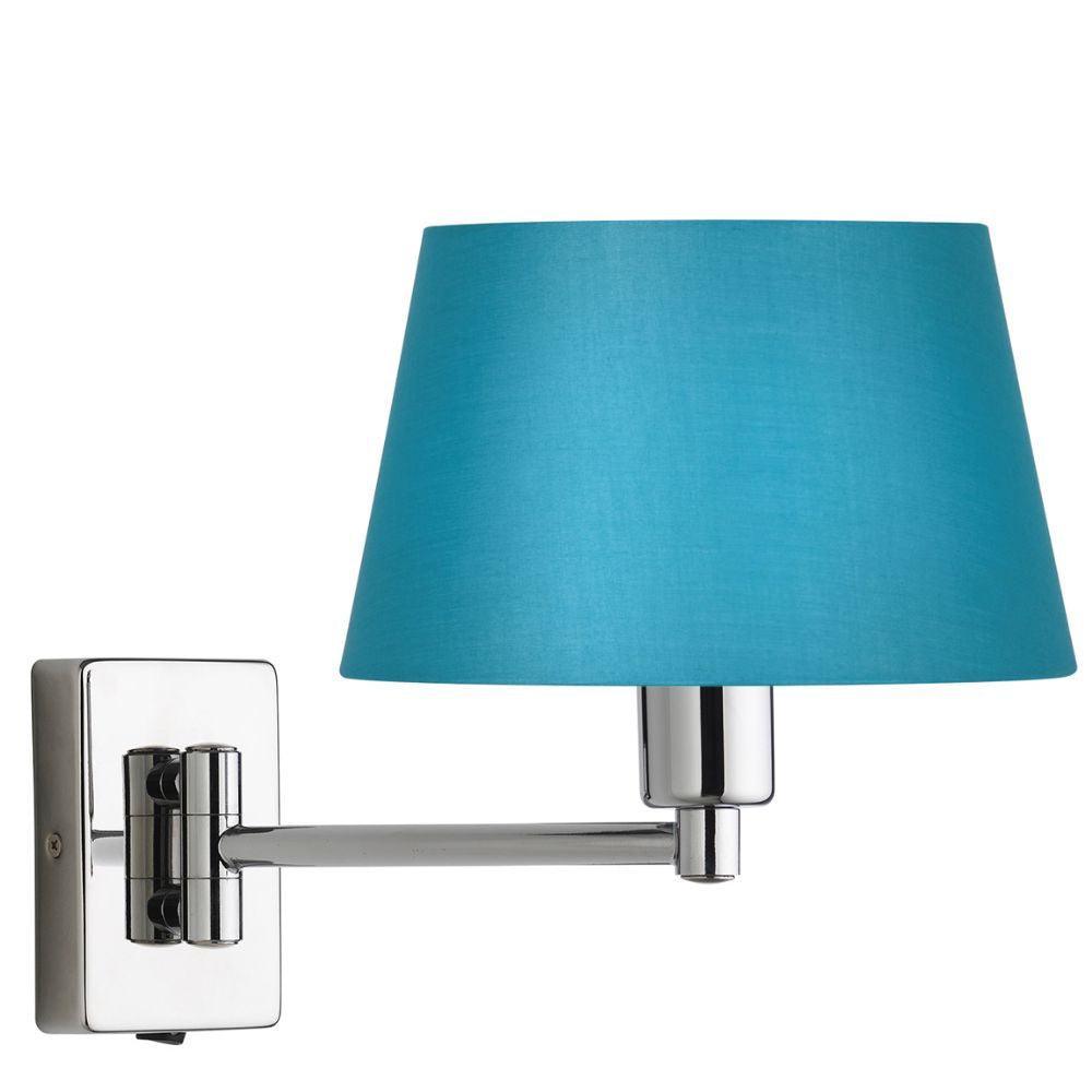 armada chrome finish single swing arm wall light room image close up