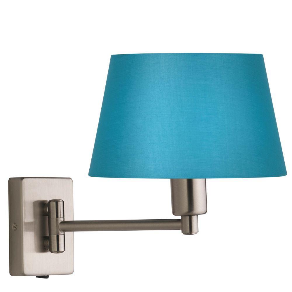 armada antique chrome finish single swing arm wall light room image close up