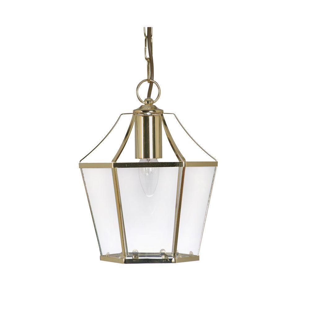 Ceiling Lantern Light - Dulverton Polished Brass-warehouse-180926