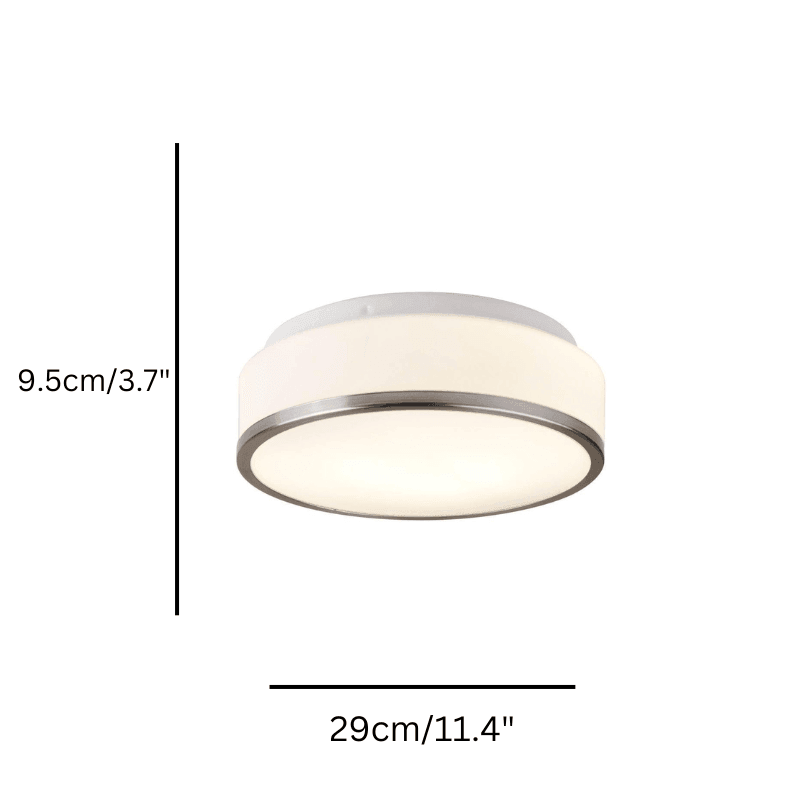 cheese flush bathroom ceiling light opal white glass shade 28cm by searchlighting lighting, living room image