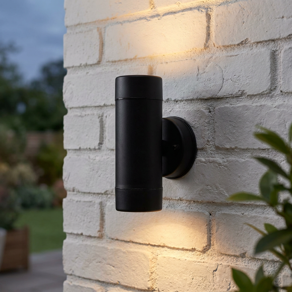 Coastal LED Outdoor 2 Light Up/Down Black Wall Light-warehouse-180926
