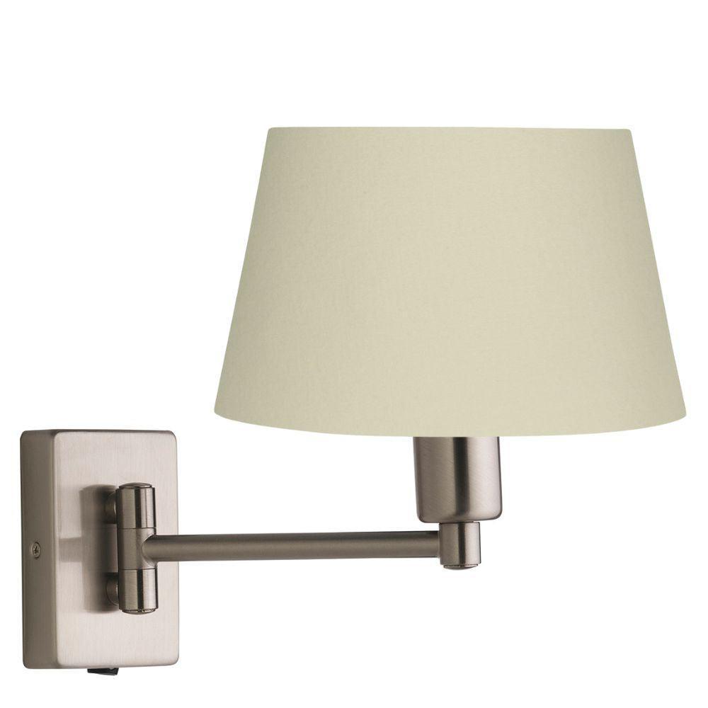 armada antique chrome finish single swing arm wall light reading light