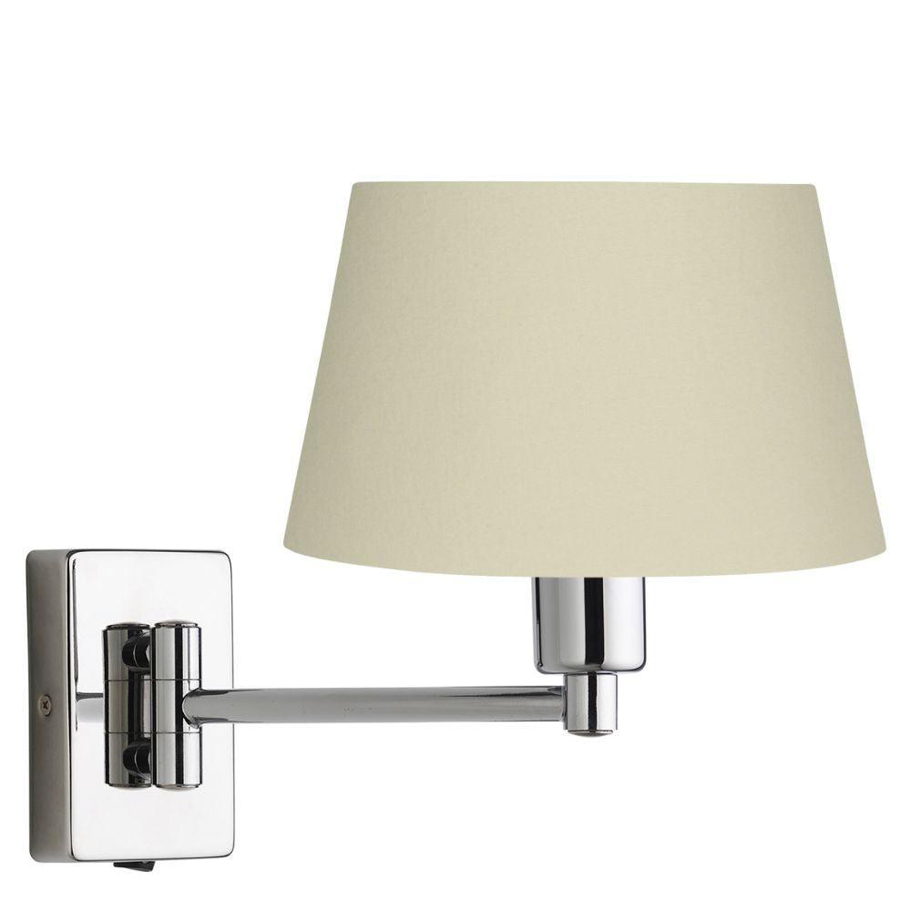 armada chrome finish single swing arm wall light reading light