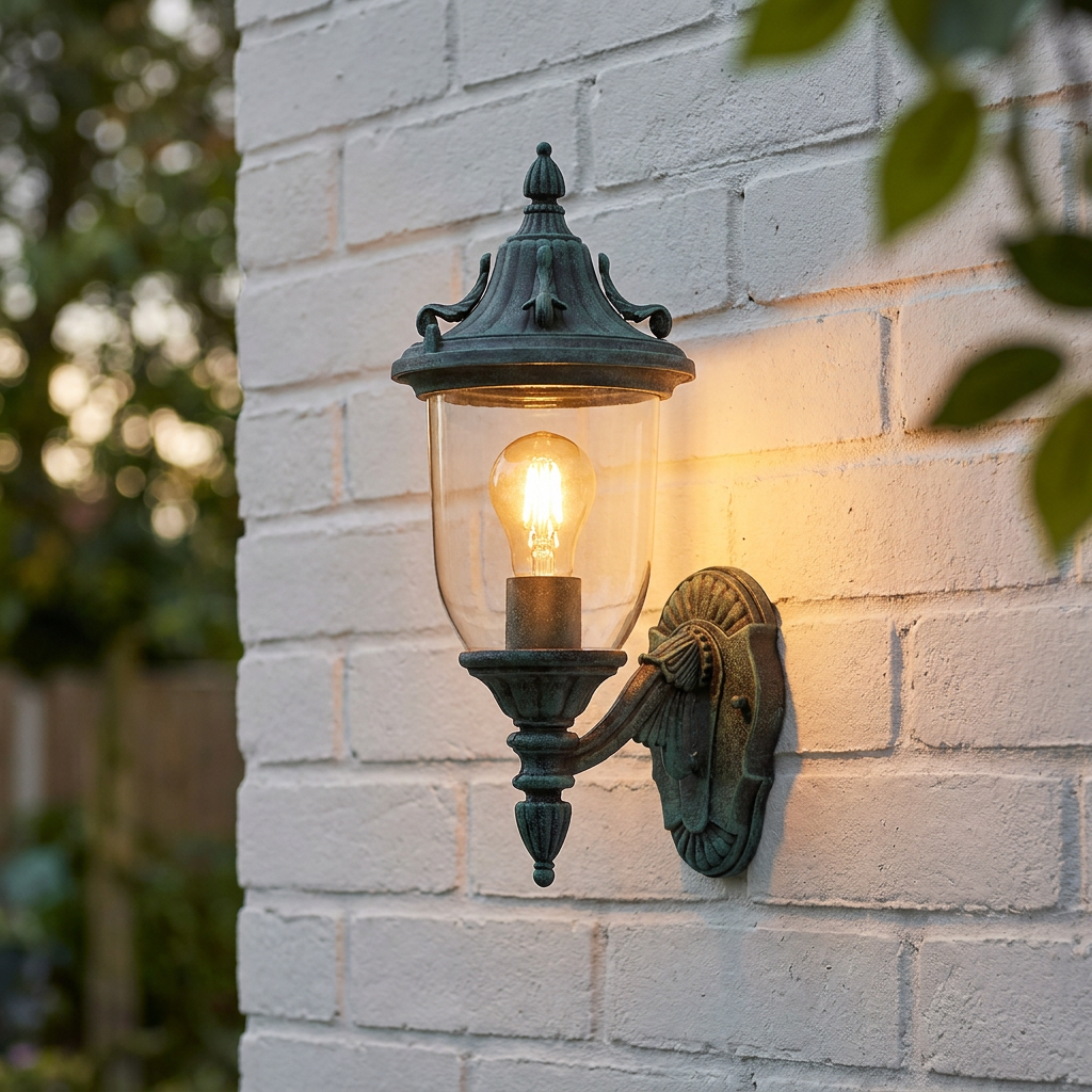 Elstead Elkstone Verdigris Outdoor Wall Light-warehouse-clearance-140826