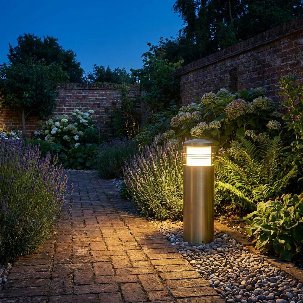 Elstead New Brighton 1 Light Medium Brass Outdoor Bollard-warehouse-clearance-140826