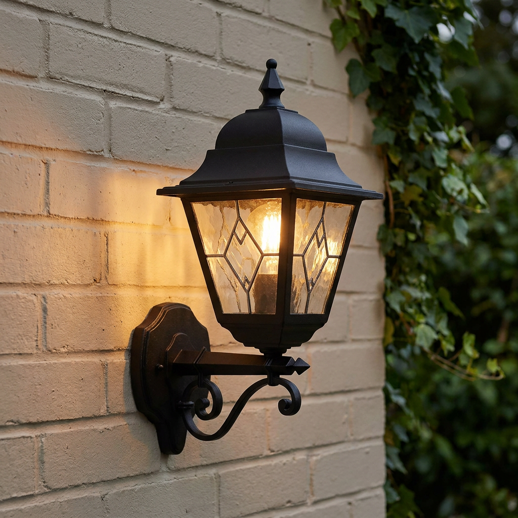 Elstead Norfolk Black Outdoor Uplighter Wall Light-warehouse-25-09-26